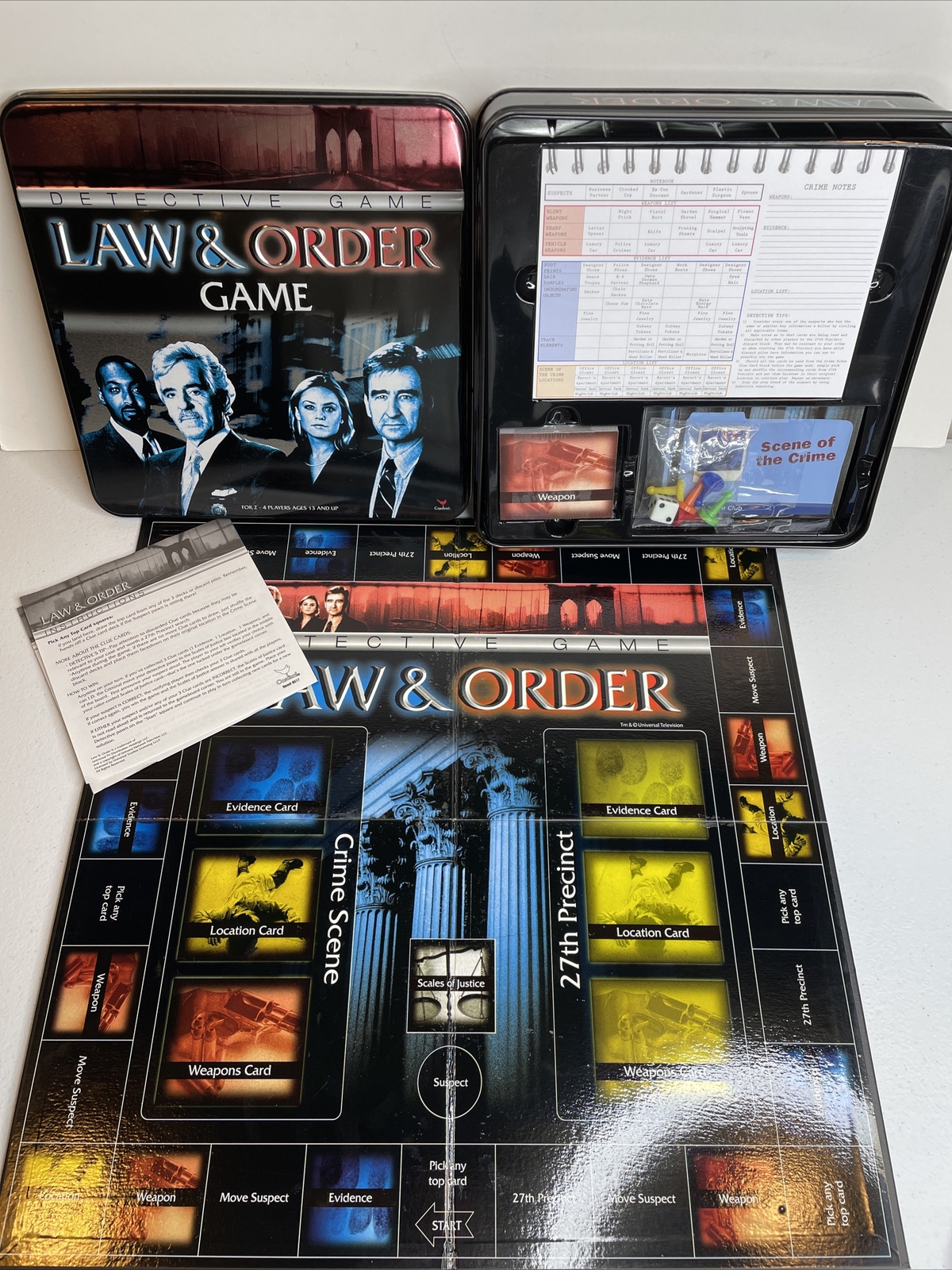 Law & Order Detective Game In Tin 2-4 Players Ages 13+ NEW