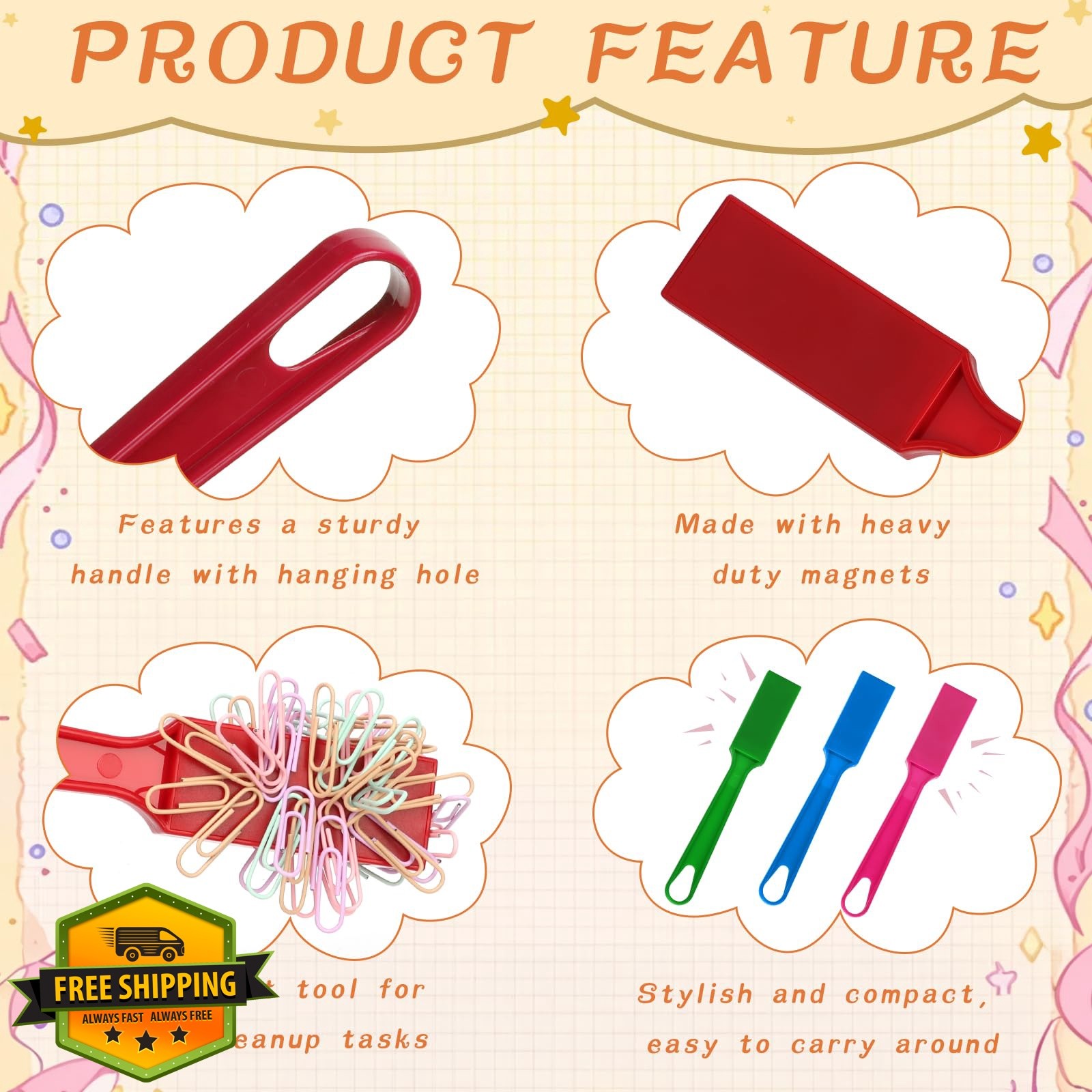 SAYAYA 48 Magnetic Bingo Wands 12 Colors