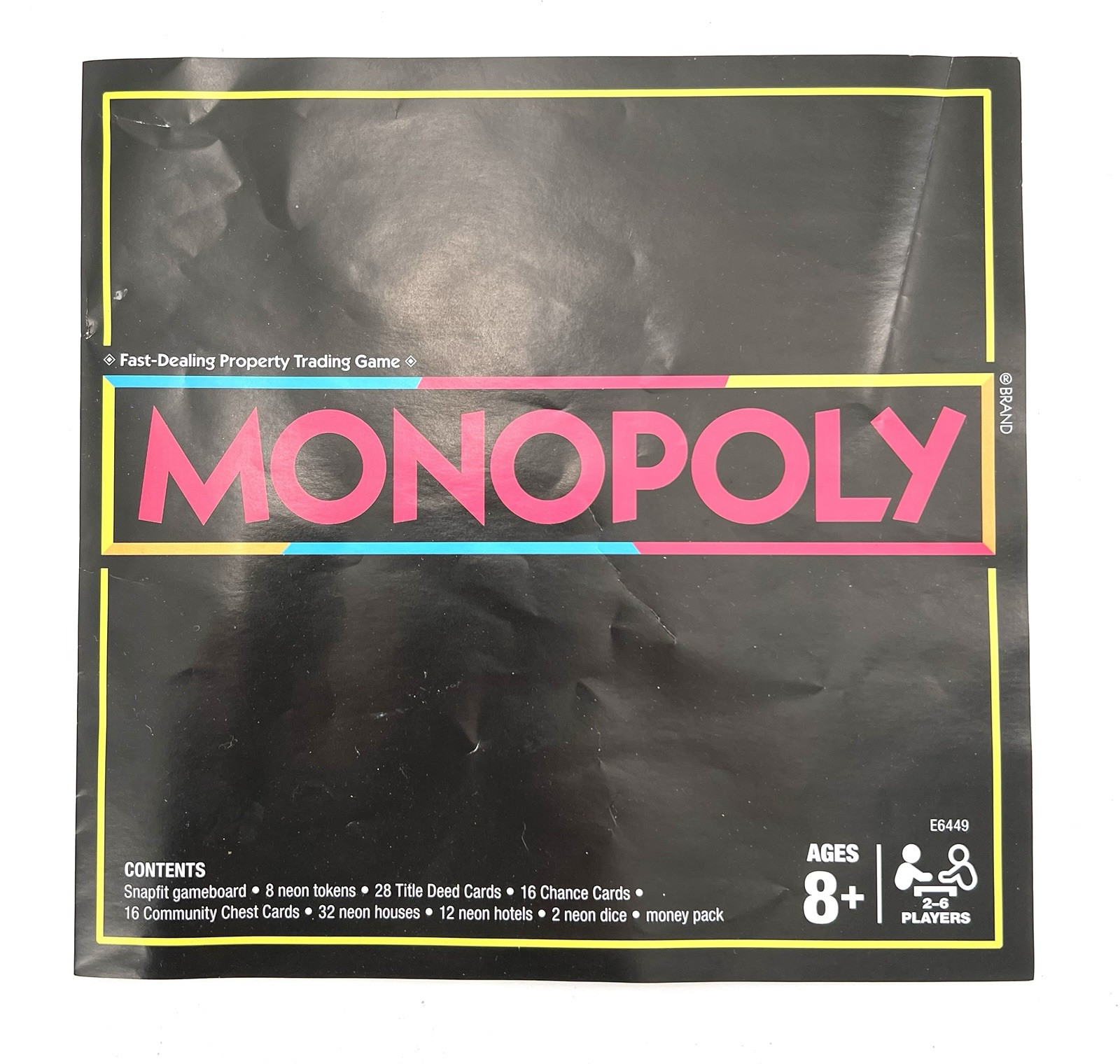 Monopoly Neon Pop Board Game – Instruction Manual Booklet ONLY Replacement