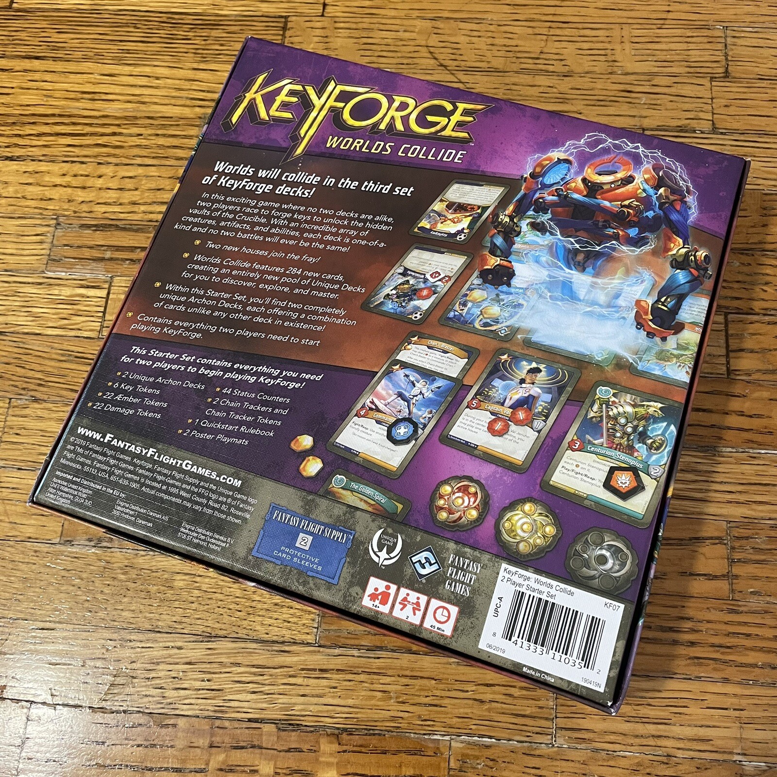 Keyforge Worlds Collide Starter Set w 2 Extra Decks Fantasy Flight Games