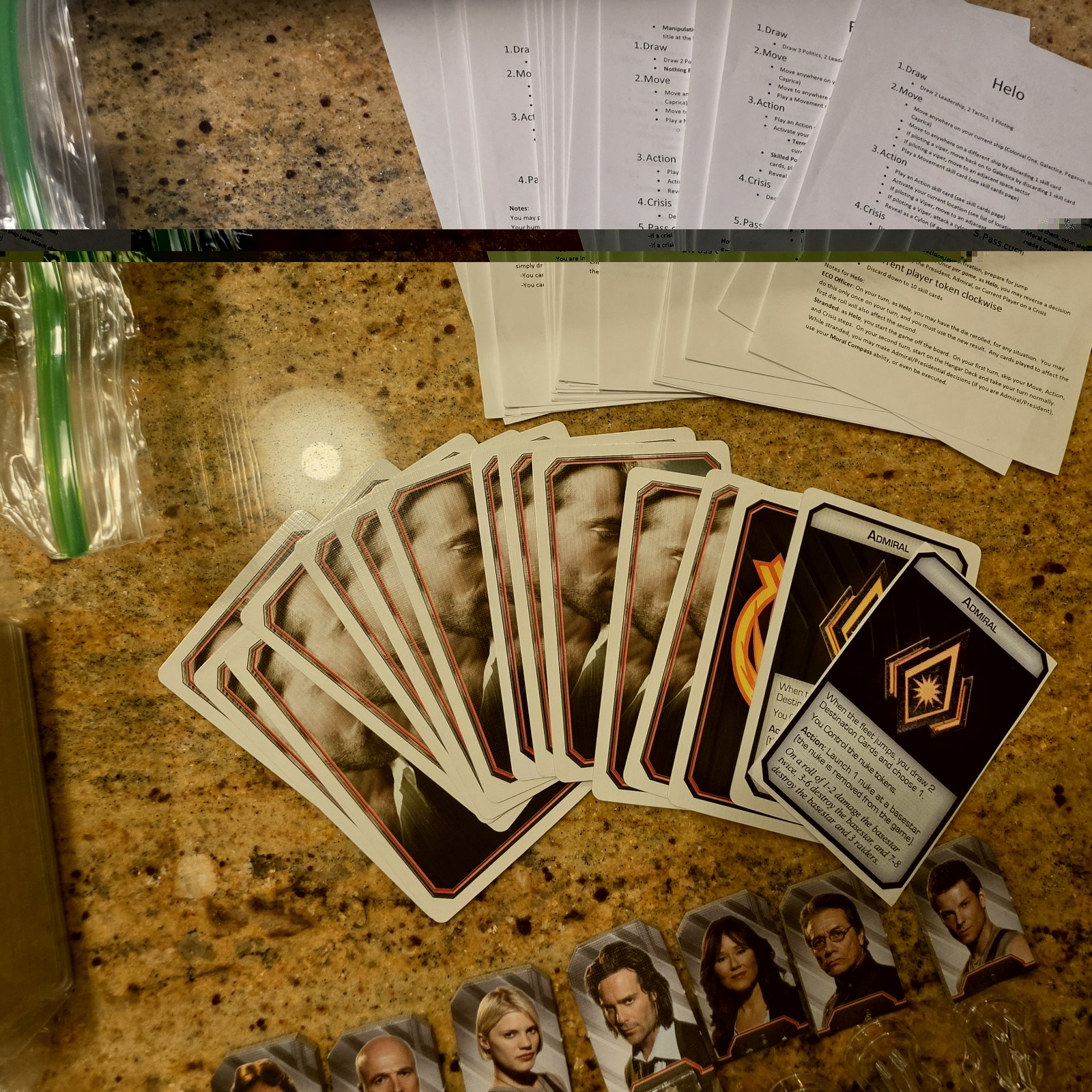 Battlestar Galactica: The Board Game Partial Pegasus Expansion Pack & Some Base