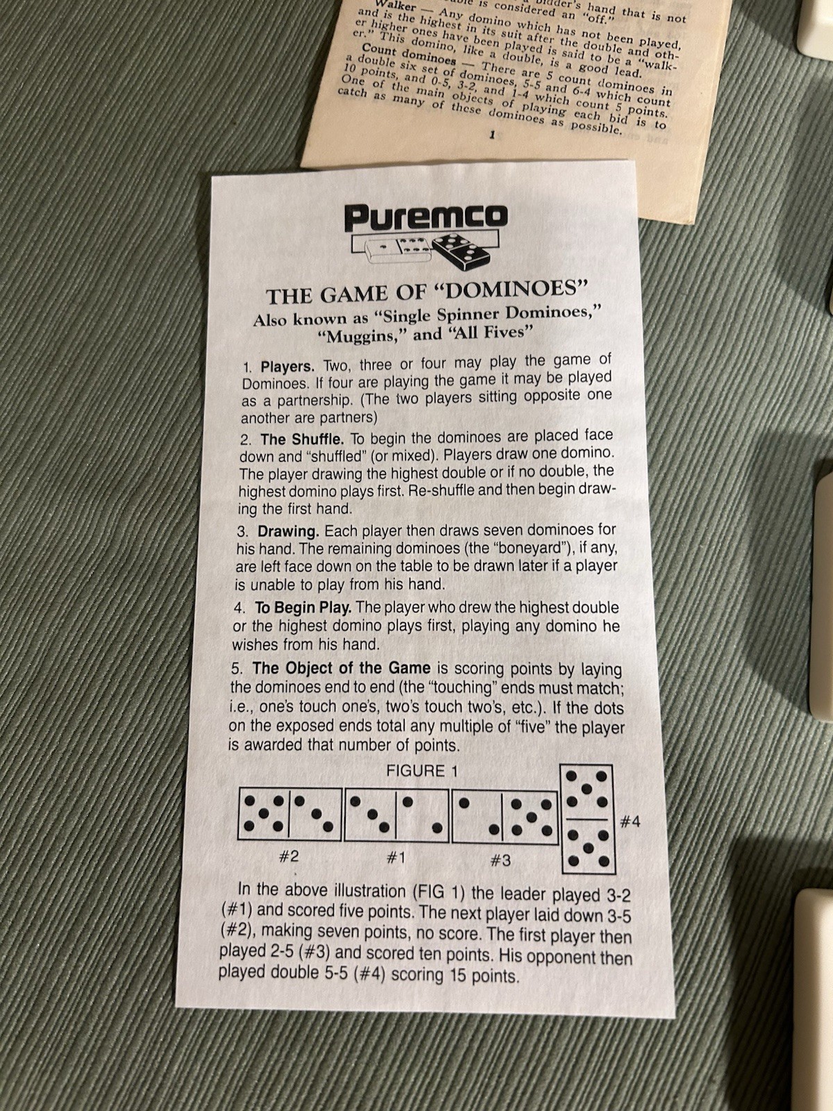 Puremco Customized Dominoes Cowboy Stripper APF Initials VTG