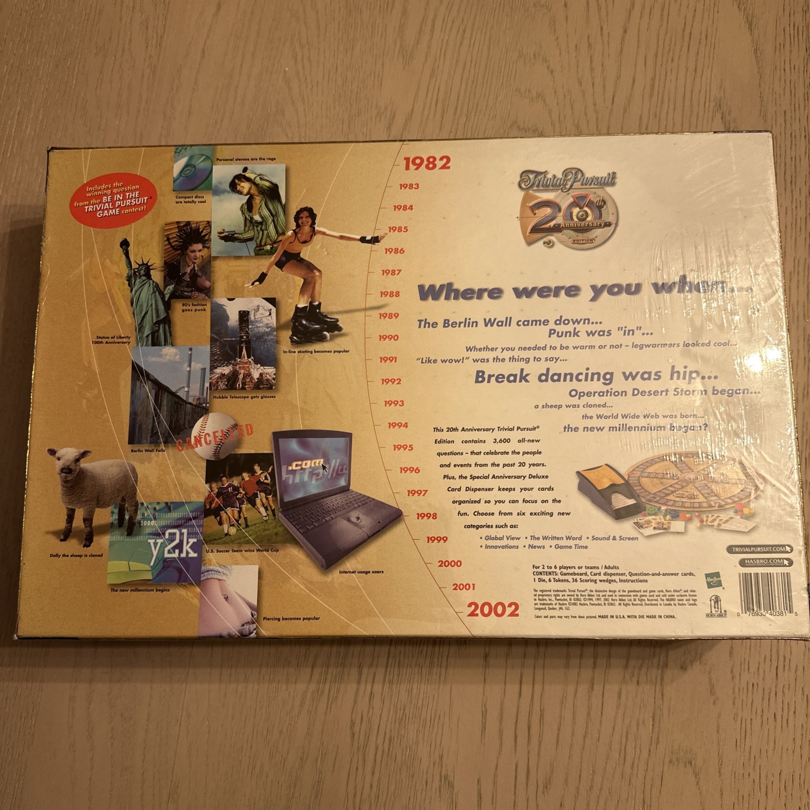 TRIVIAL PURSUIT 20TH ANNIVERSARY Edition Family Board Trivia Game – New SEALED