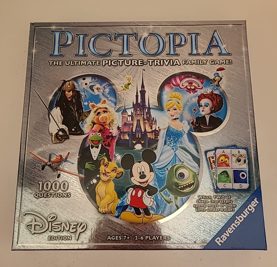 Disney Pictopia – Family Trivia Game: Disney Edition Complete EUC