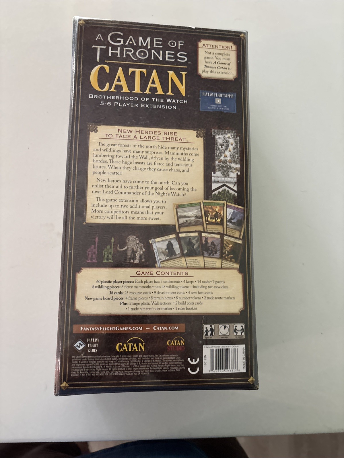 *NEW/SEALED* A Game of Thrones Catan: Brotherhood of the Watch 5-6 PLAYEXTENSION