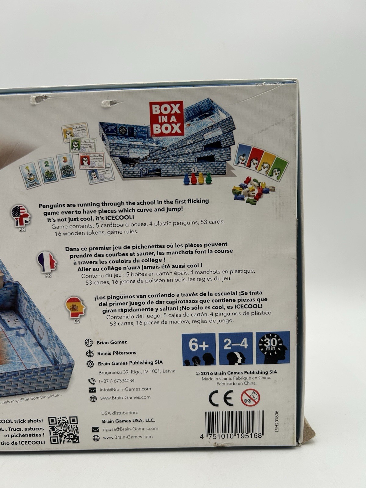 Ice Cool Family Board Game Brain Games 2016 Award Winning Penguins 100% Complete