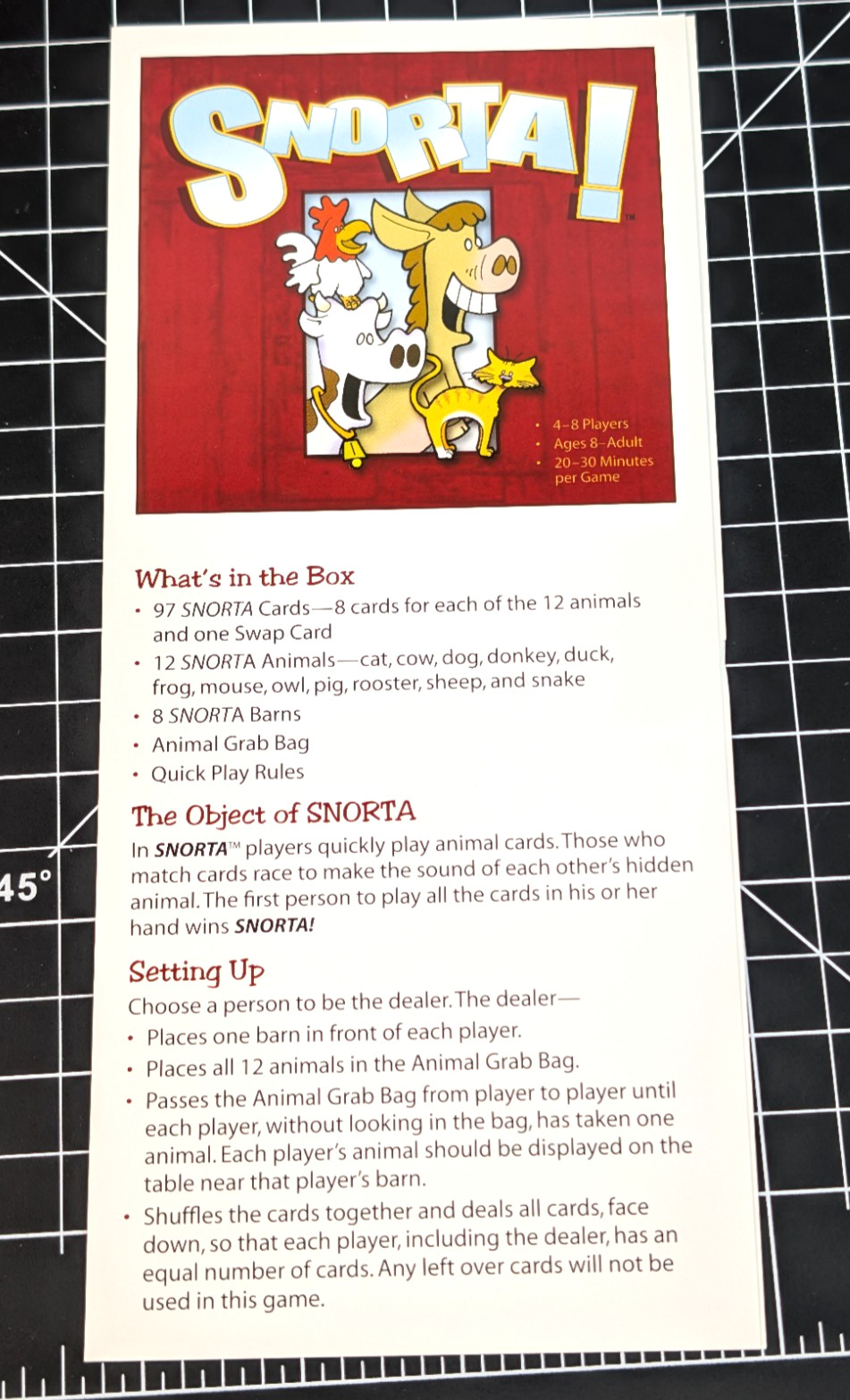Snorta! The Wild Game of Moos Meows and More 100% COMPLETE Games 2004