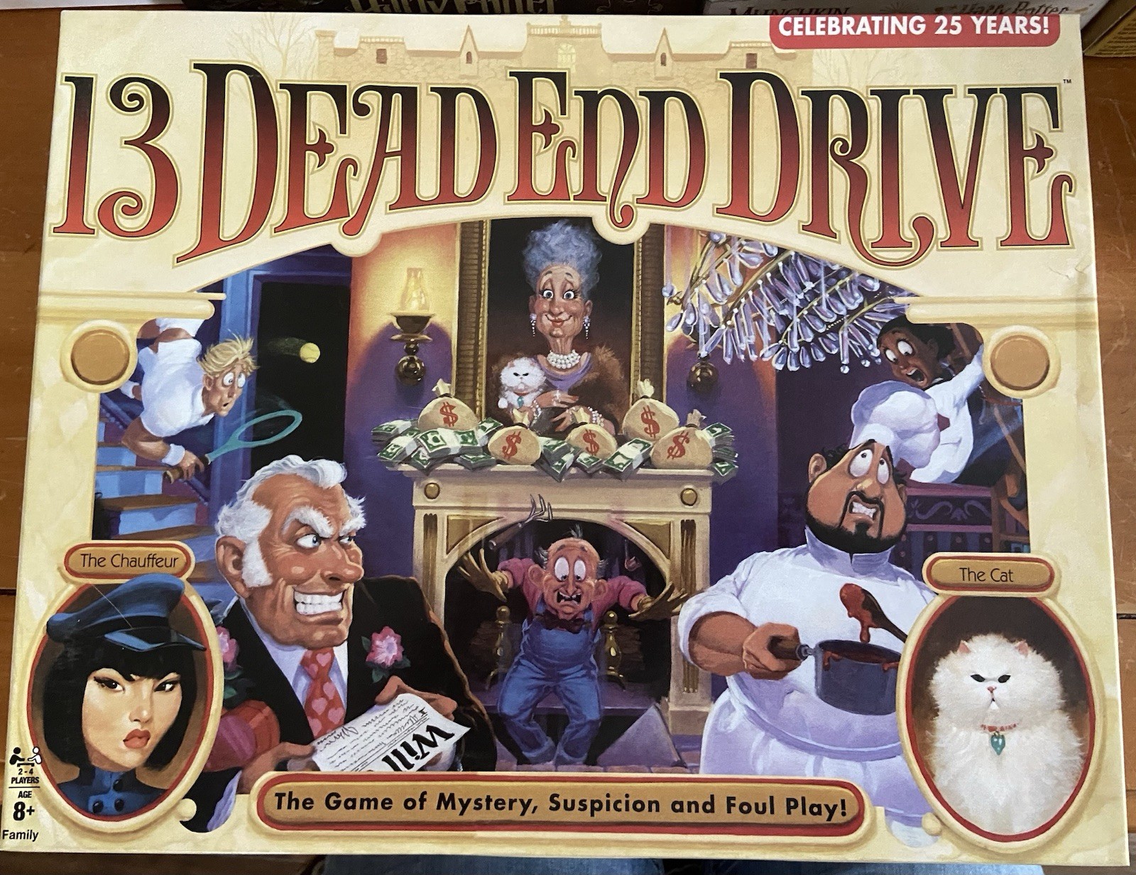 13 Dead End Drive Mystery Board Game 3-D Mansion, 2-4 Players