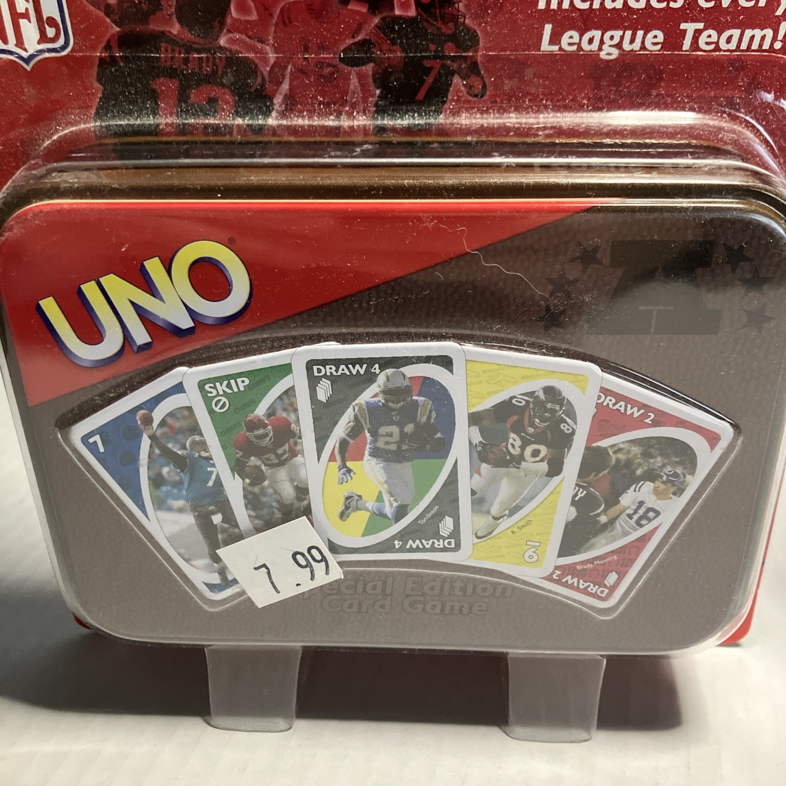 NIB NFL Special Edition Tin 2006 Mattel Card Uno Sets. NFC and AFC editions.