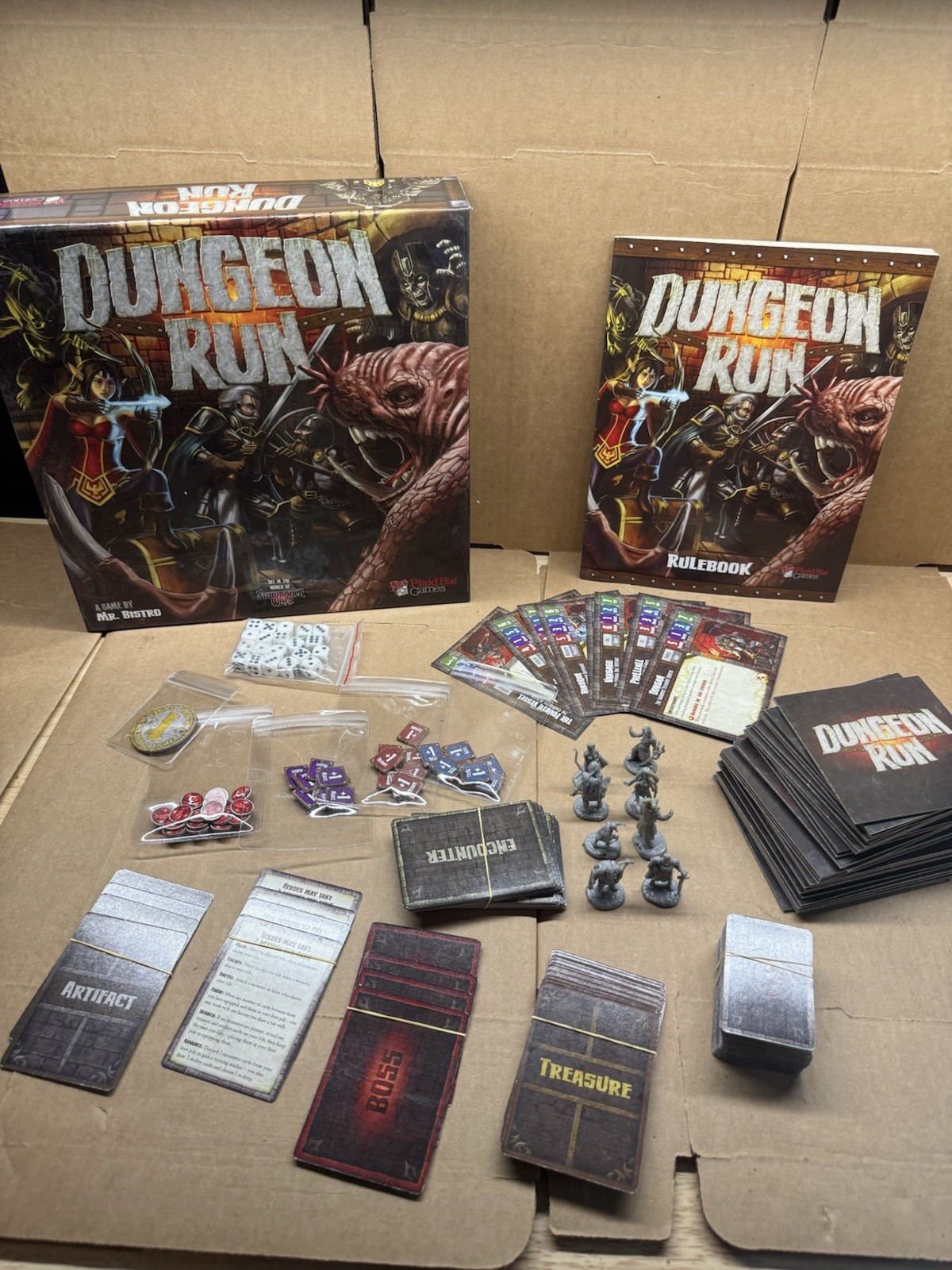 Dungeon Run Board Game by Plaid Hat Games Complete | Rare Hard To Find
