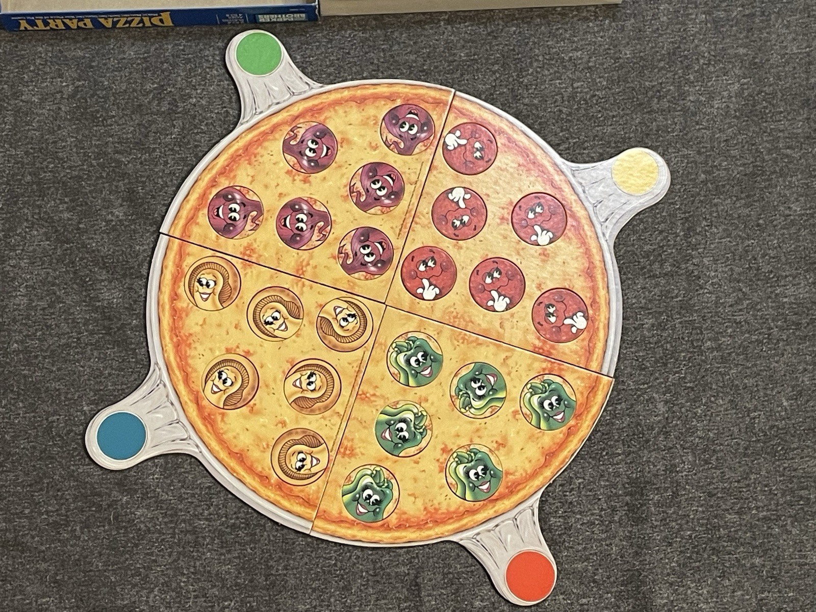 Vintage 1987 Pizza Party Board Game 100% Complete In Box Parker Brothers