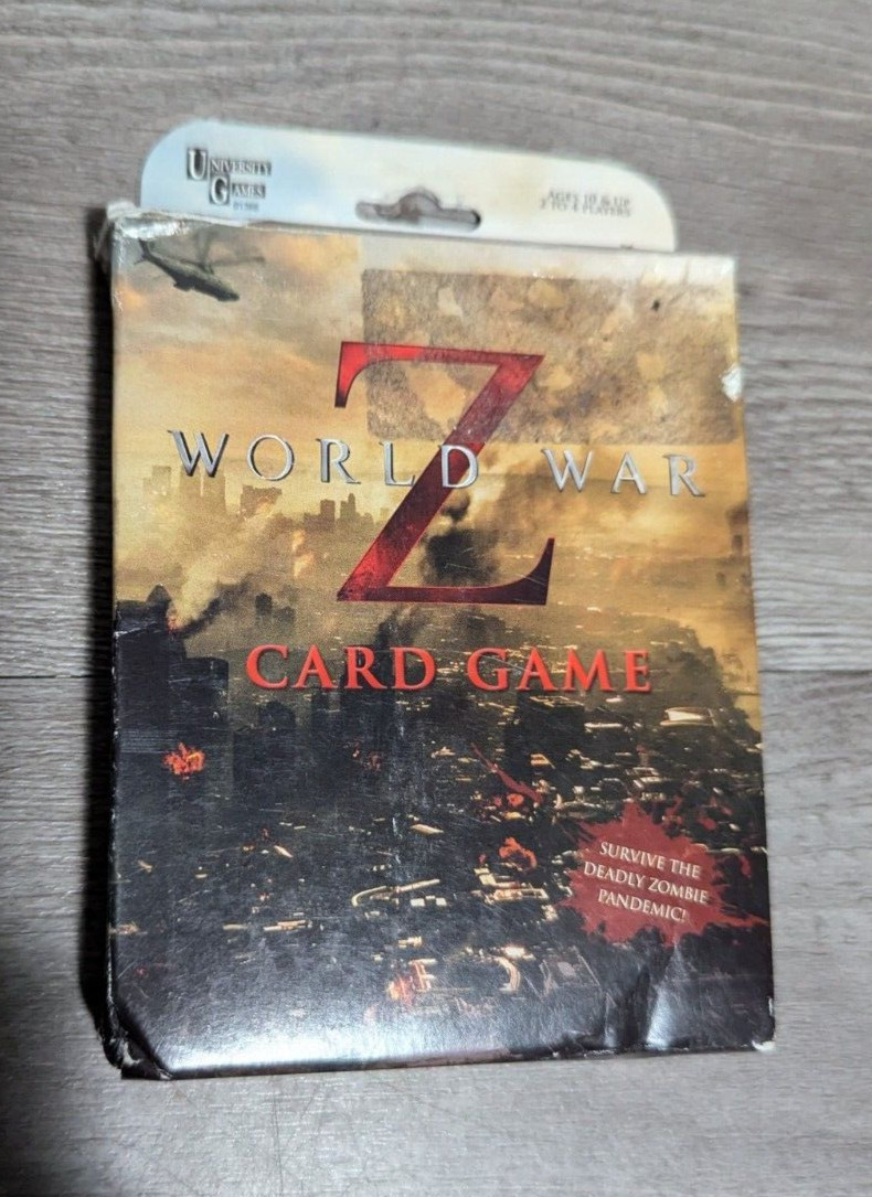World War Z 2014 Movie Card Game Survive the Deadly Zombie Pandemic Board