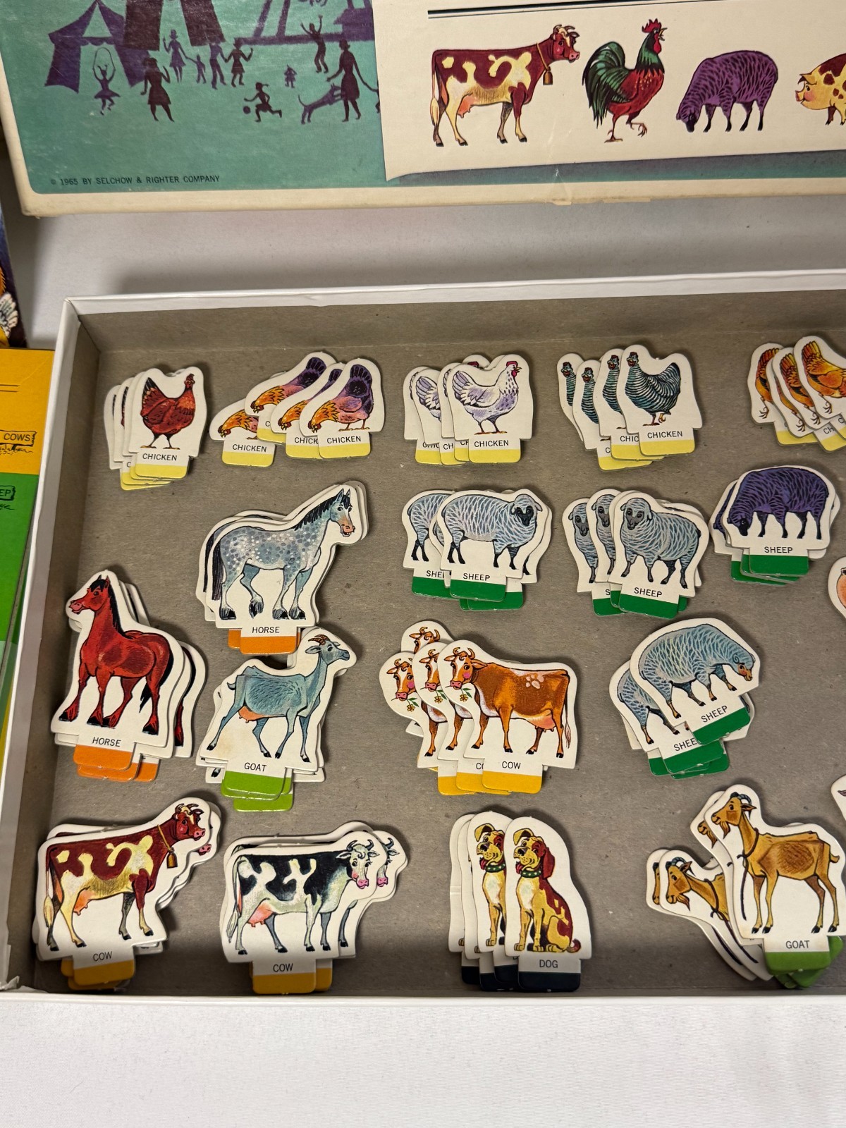 MacDonald’s Farm Board Game Animals Farm Spinner Vtg 1965 County Fair Selchow