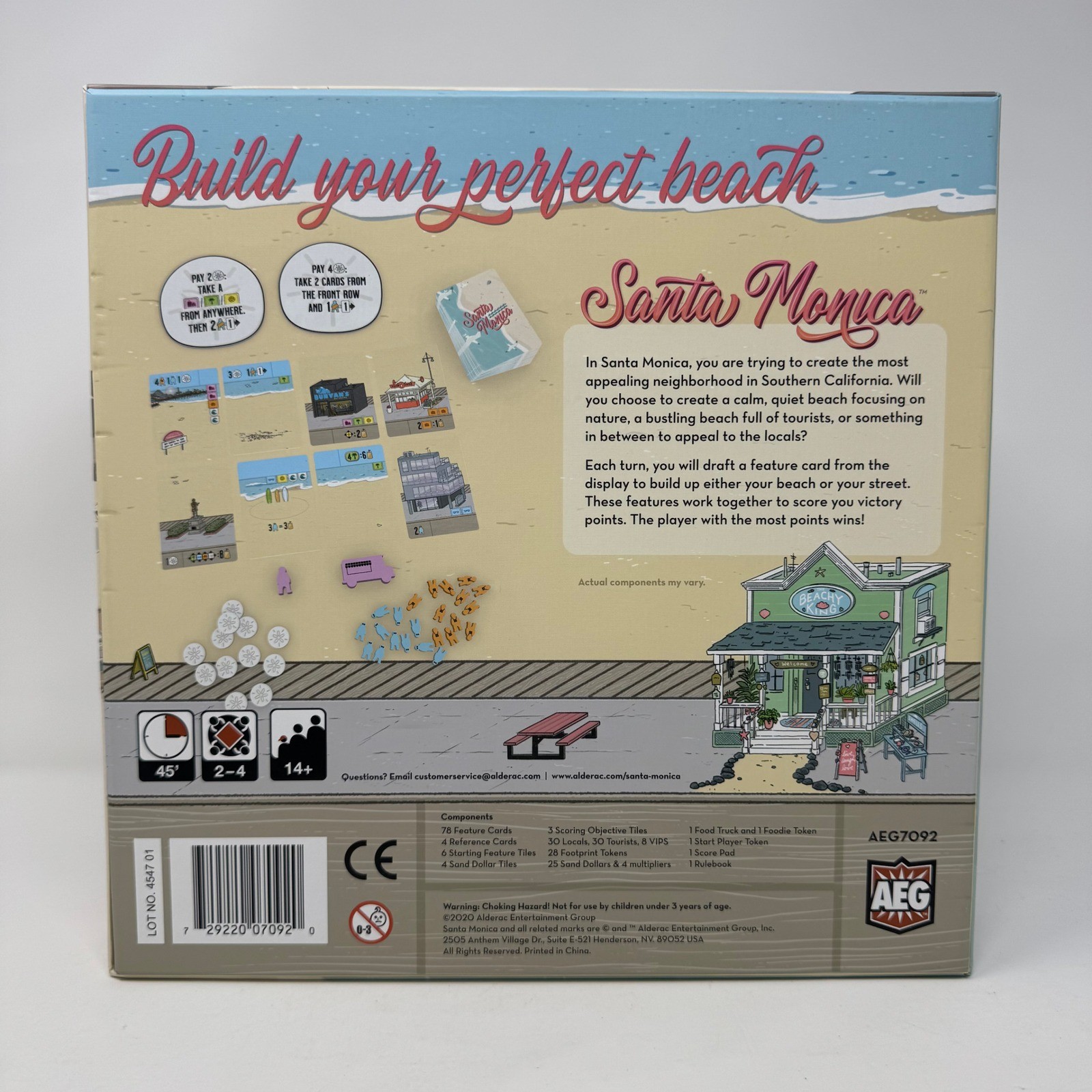 Santa Monica Board Game AEG7092 Alderac Entertainment Group Josh Wood 2-4P