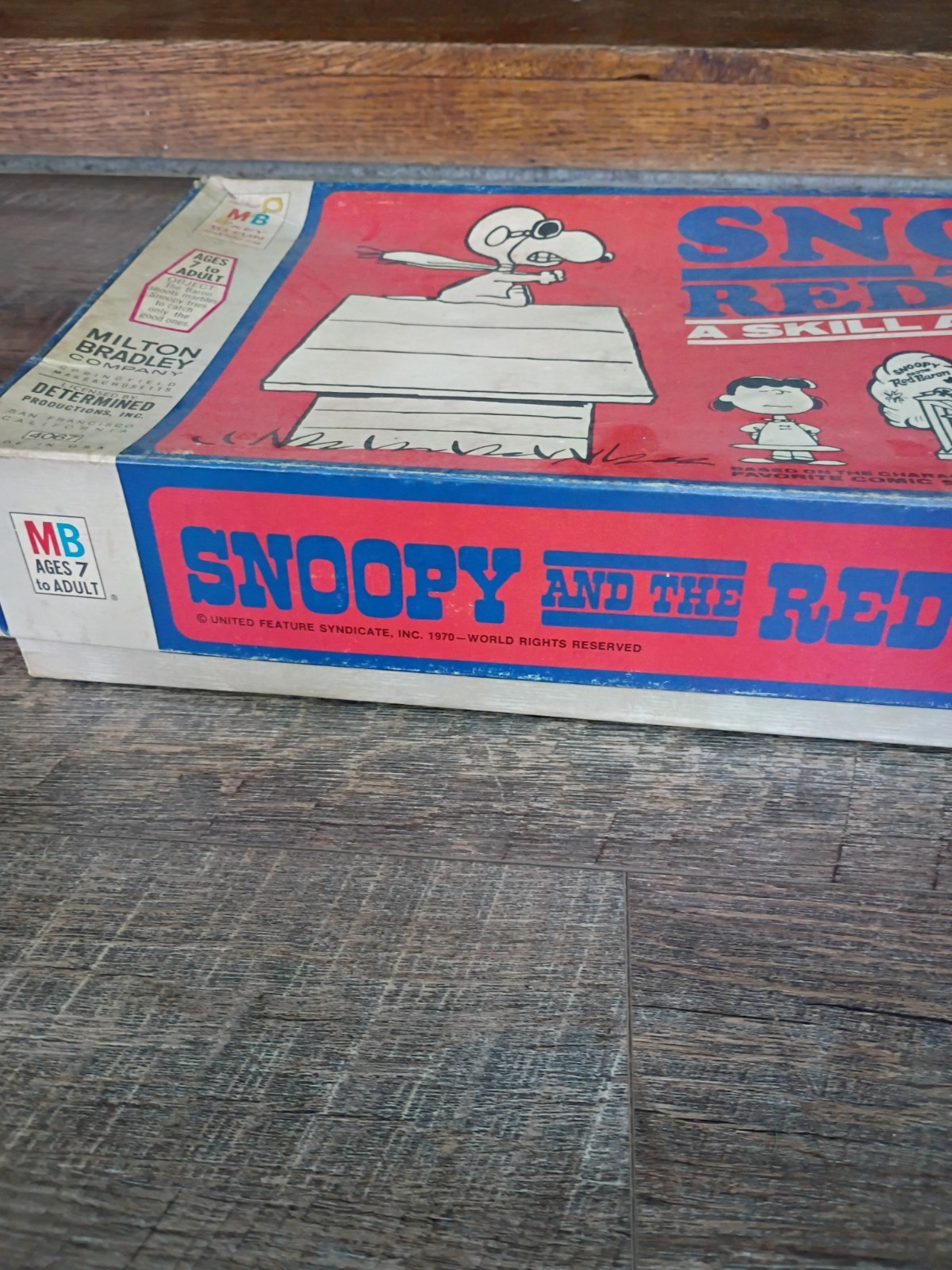 1970 Milton Bradley Snoopy and the Red Baron Skill and Action Game Peanuts 7& Up