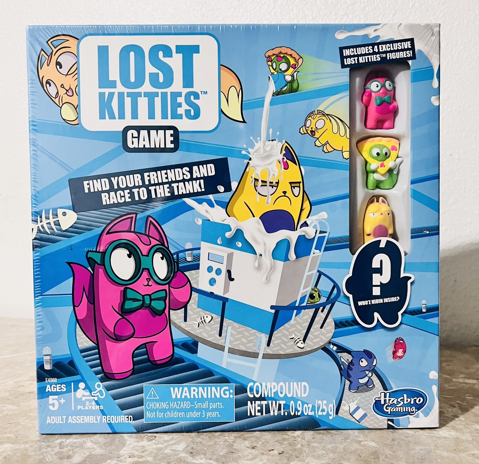 Lost Kitties Board Game Bonus 4 Exclusive Figures Ages 5+ 2-4 Players Hasbro NEW