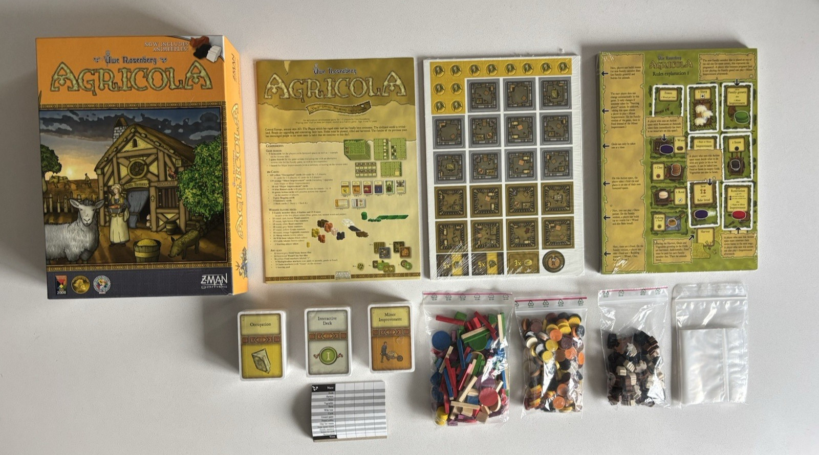 Z-Man Games Agricola The 17th Century Farming Strategy Board Game Open Box