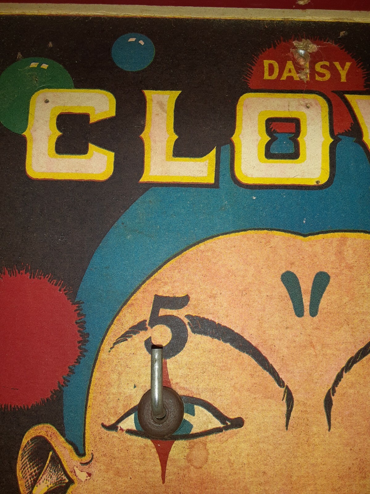 DAISY CLOWN RING GAME 1927 Ring Toss Game VERY RARE Schacht Rubber