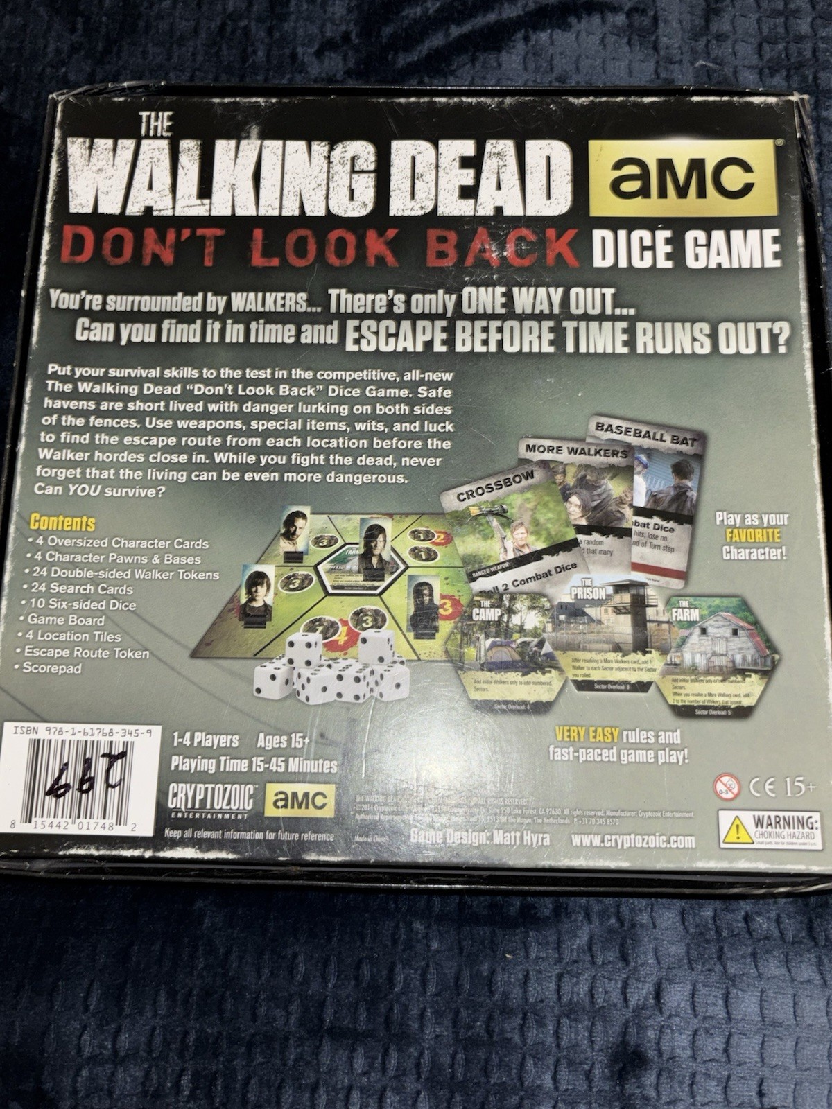 The Walking Dead Don’t Look Back Dice Board Game AMC Rick Grimes