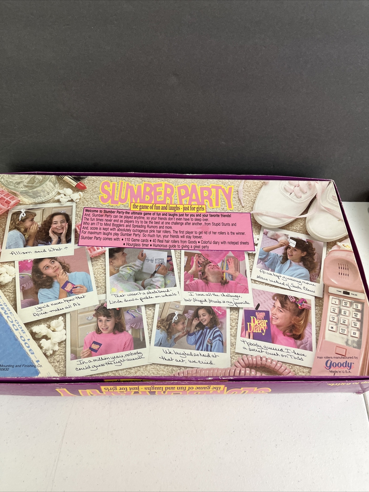 Slumber Party Sleepover 90s Board Game Goody Hair Rollers 1990 Cadaco Vintage