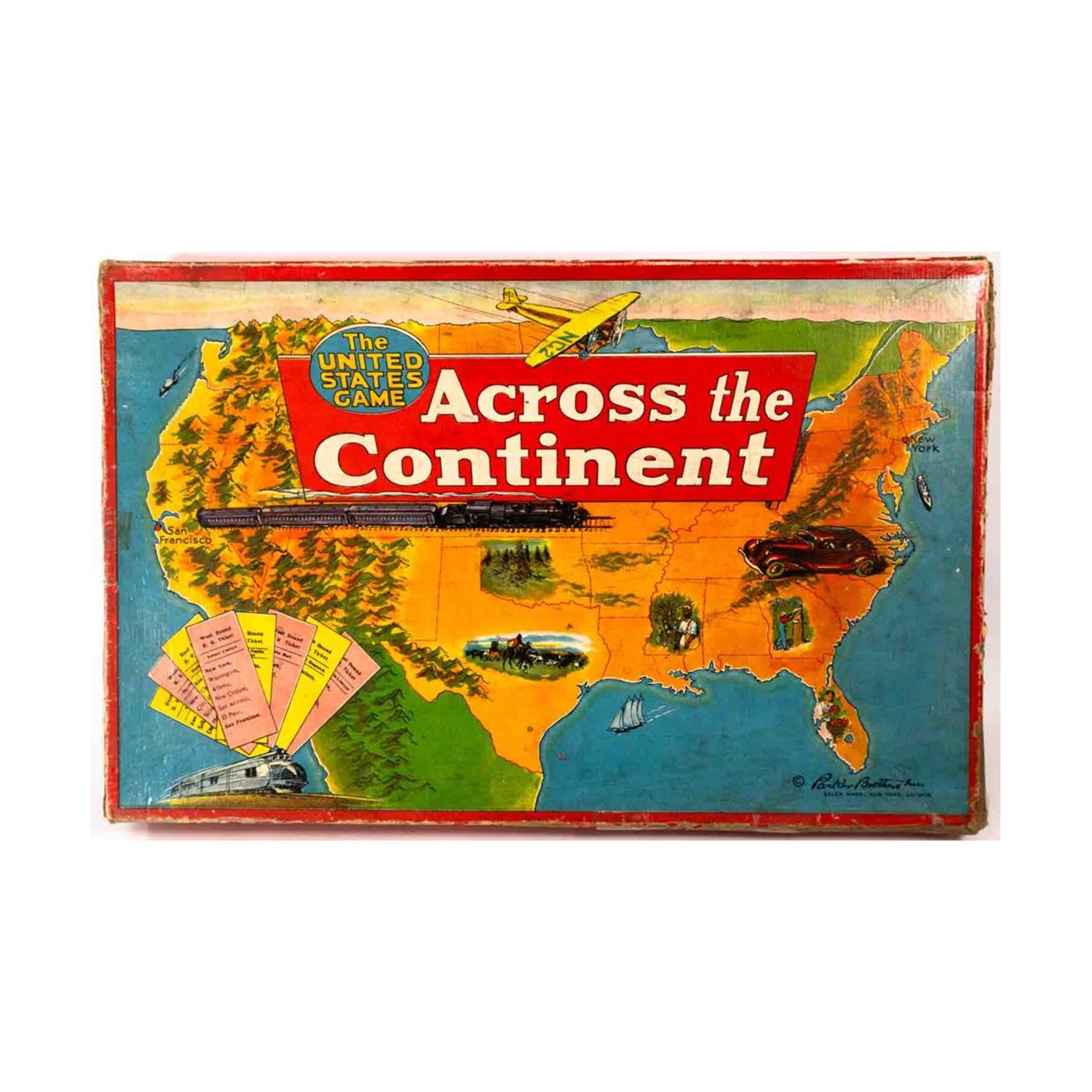 Parker Bros Boardgame Across the Continent (1935 Ed) Box Fair/VG