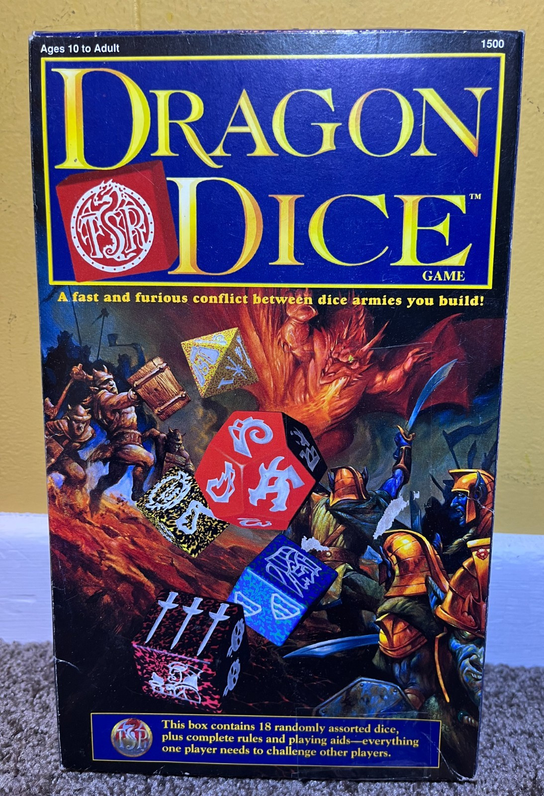TSR Dragon Dice Game Starter Set Box Vintage 1995 Lester Smith Unplayed