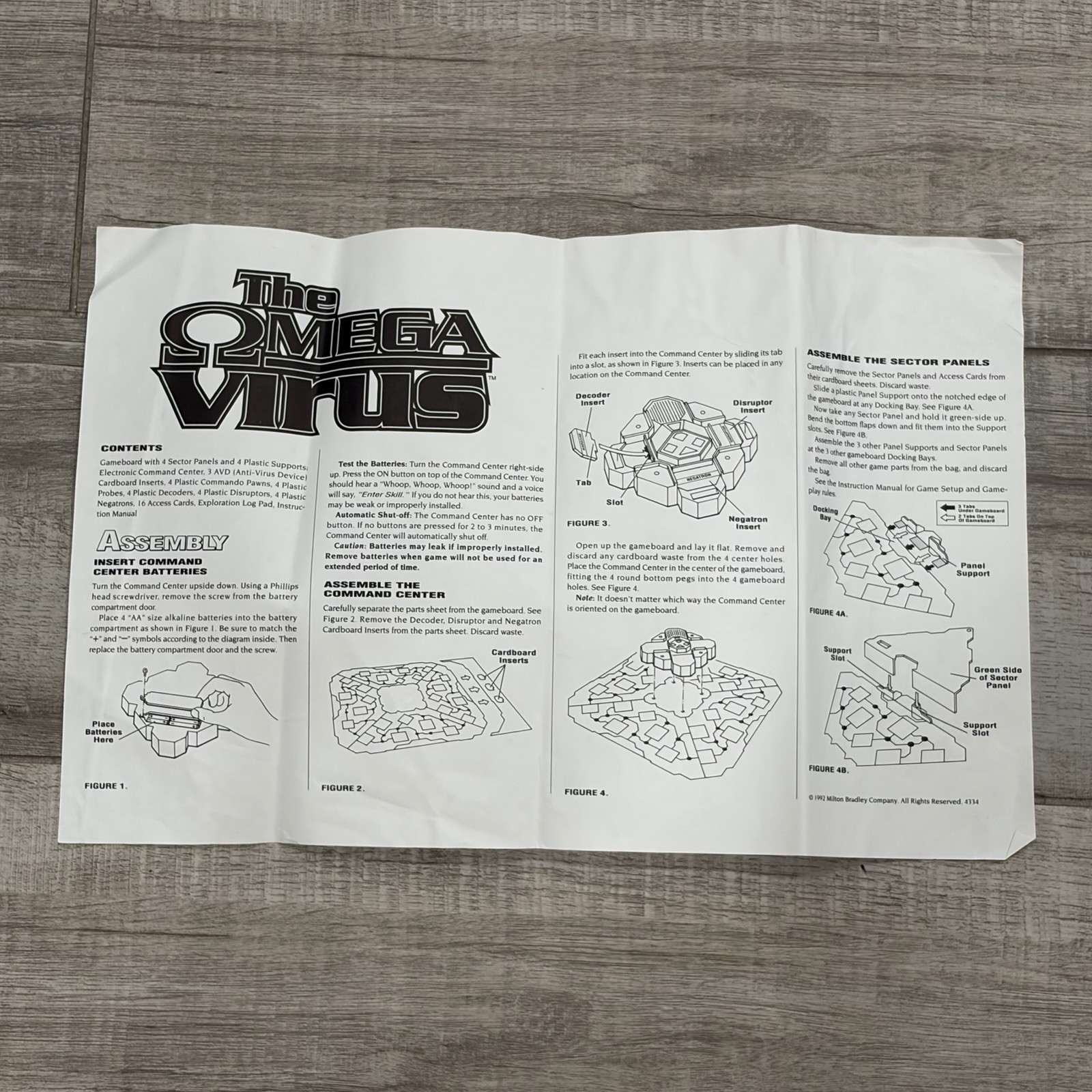 Vintage 1992 THE OMEGA VIRUS MB Electronic Board Game 99% COMPLETE Tested Works