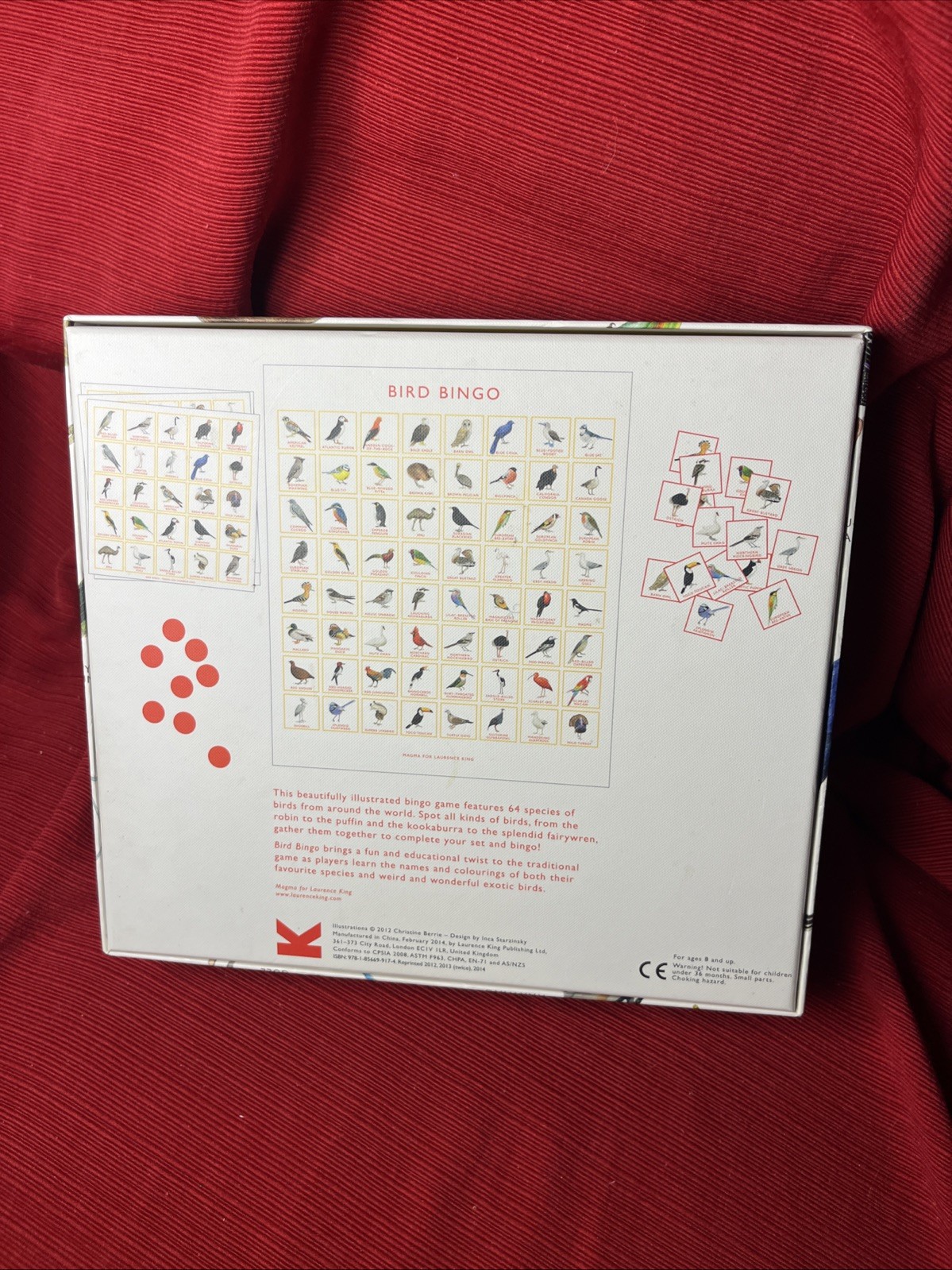 Bird Bingo Game (2012) Illustrated by Christine Berrie, Magma for Laurence King