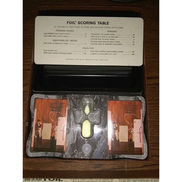 FOIL 1971 MCM Challenging game of words and wits Board Game
