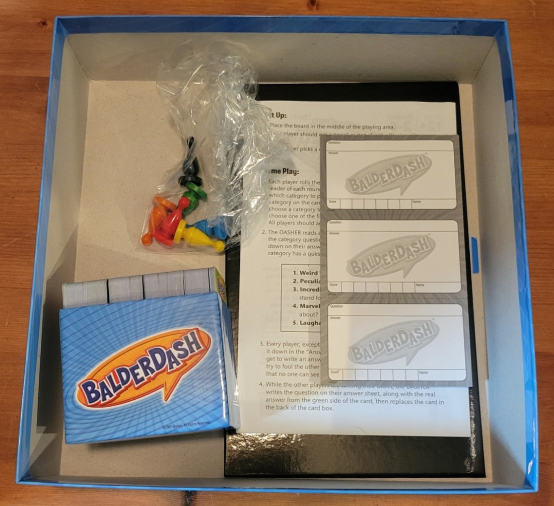 Mattel Balderdash Bluffing Board Game 1,400 Clues 2-6 Players