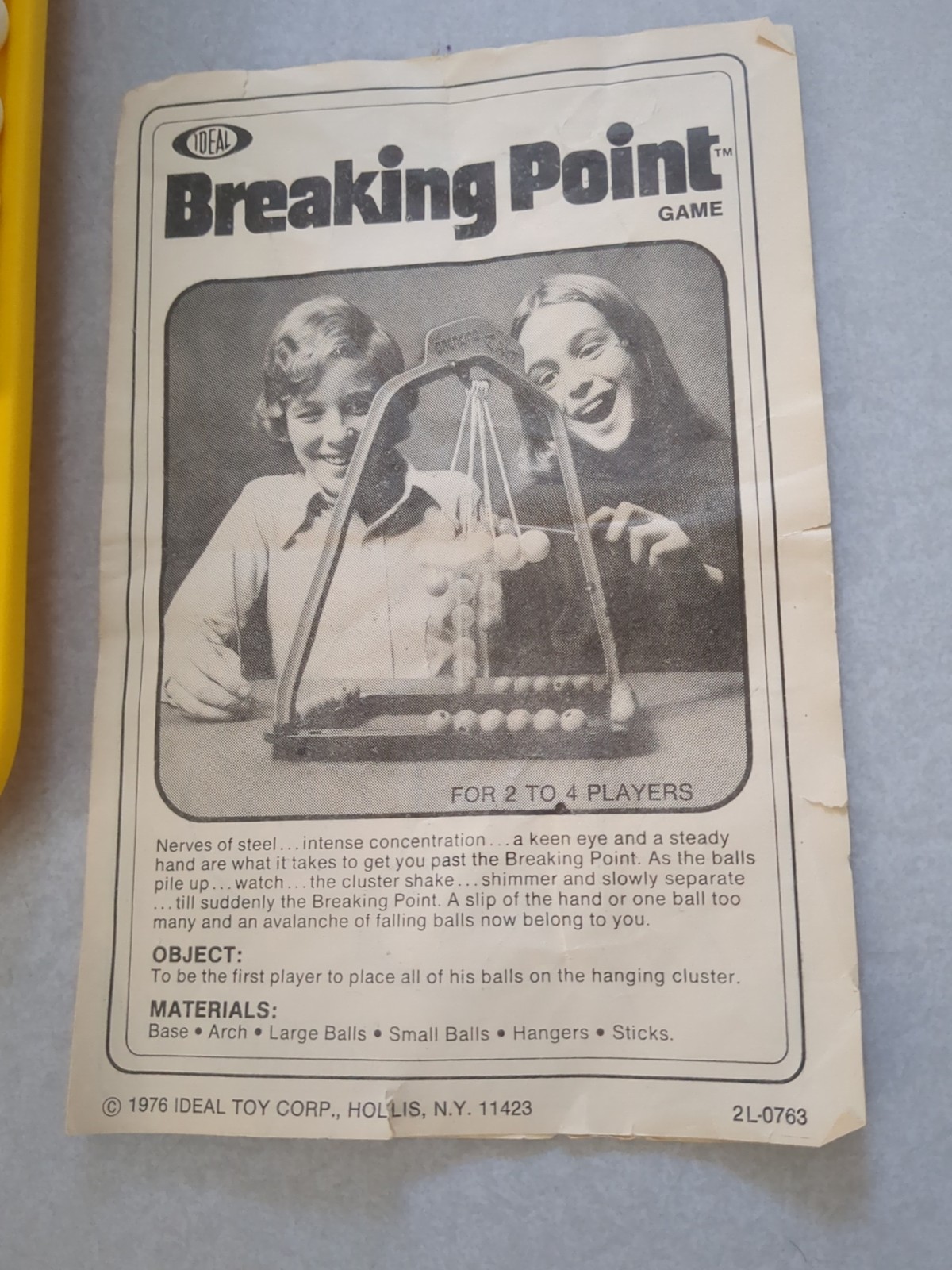 BREAKING POINT Dexterity Skill Game 1976 Ideal