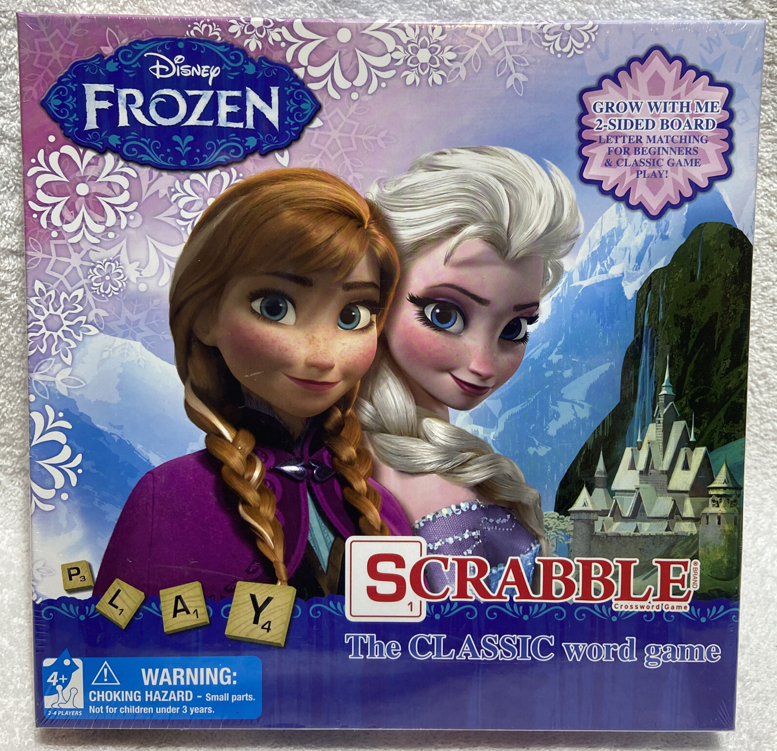 Disney FROZEN Scrabble CrossWord Board Game Double Sided Board New & Sealed 2014
