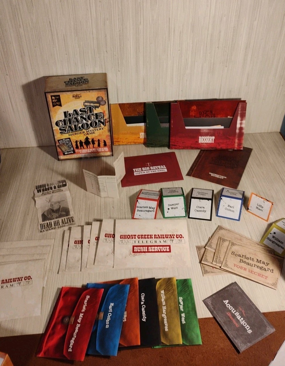 Last Chance Saloon Murder Mystery Game Missing One Envelope
