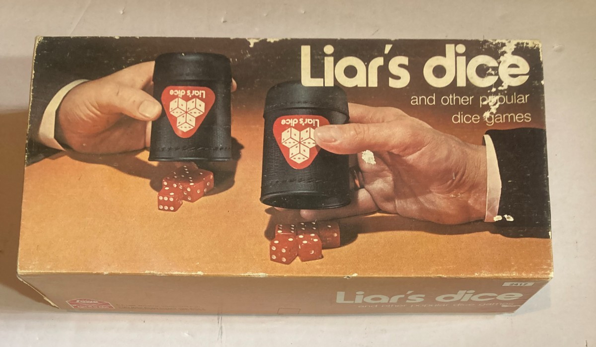 LIAR’S DICE dice game LOWE vintage UNUSED factory sealed dice