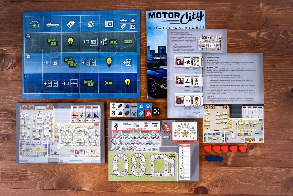 🎲🚗 NIS – Motor City – ROLL N WRITE Automotive Empire Game 🚗🎲
