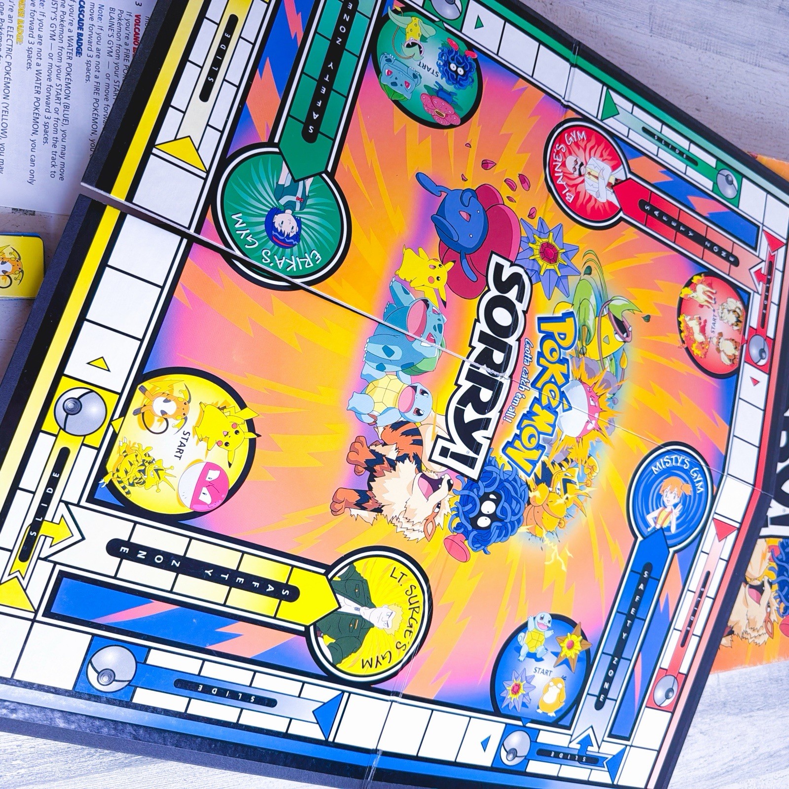 Vintage Pokémon SORRY! Board Game Parker Brothers Hasbro 2000 – Complete