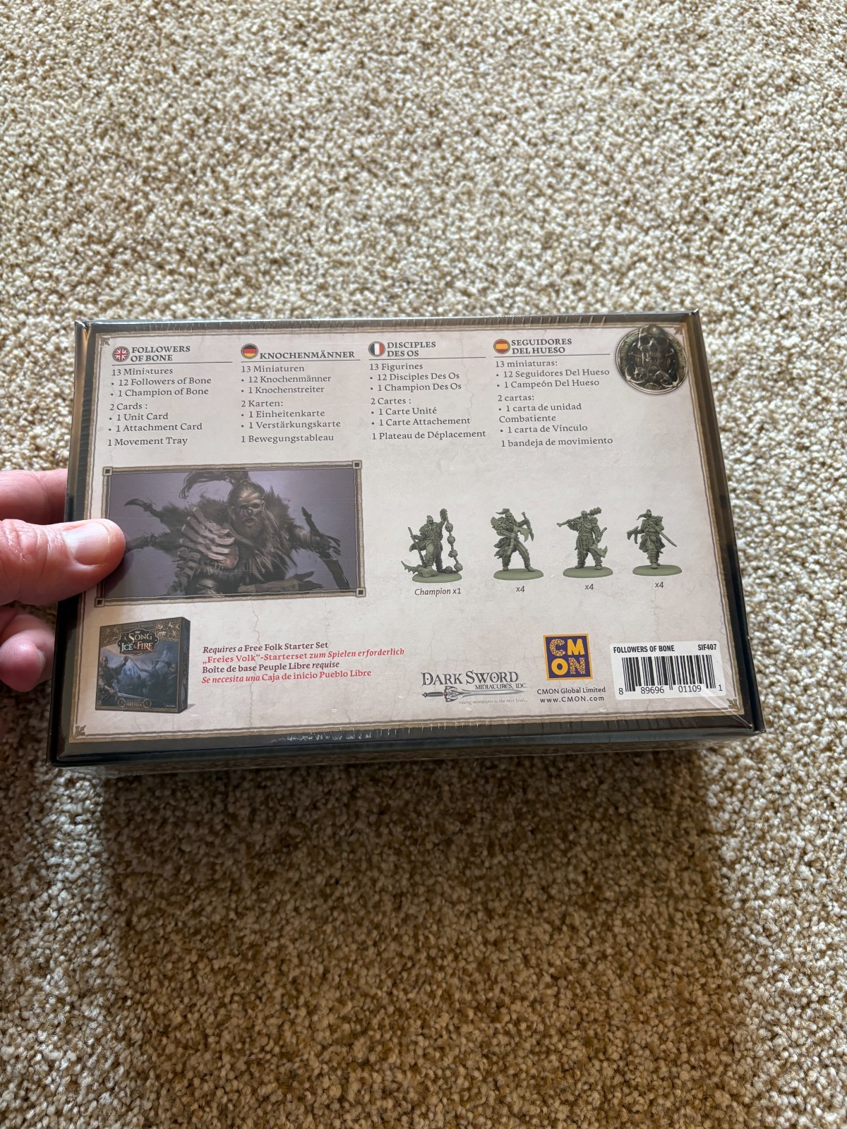 CMON A Song of Ice & Fire Free Folk Followers Of Bone Unit Box New in Shrink