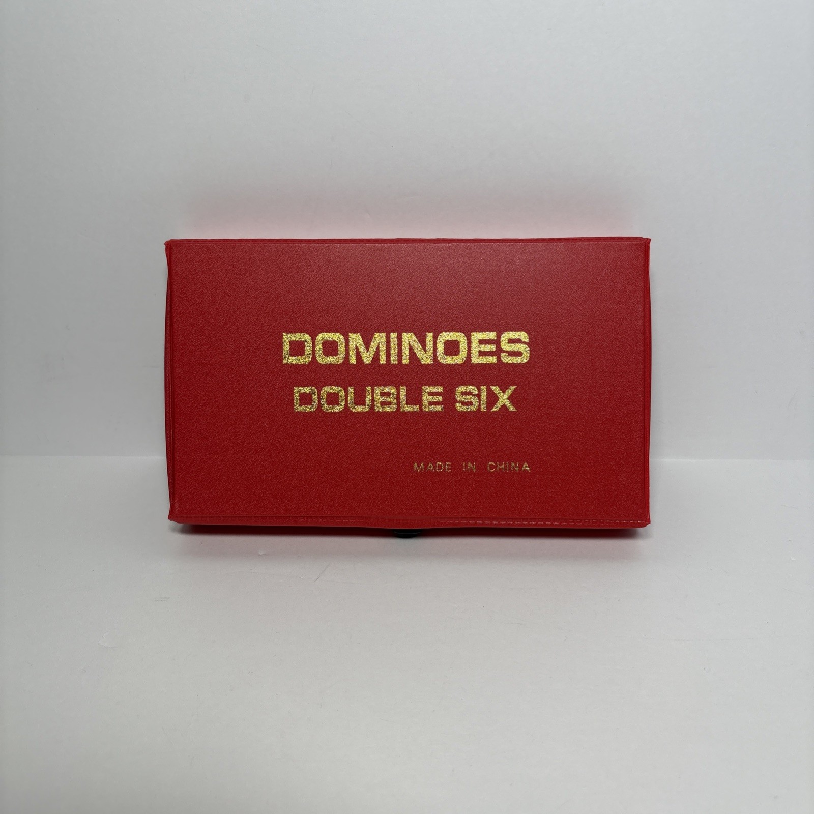Vintage Heavy Double Six Domino Set with Red Vinyl Game Case BRAND NEW COMPLETE!