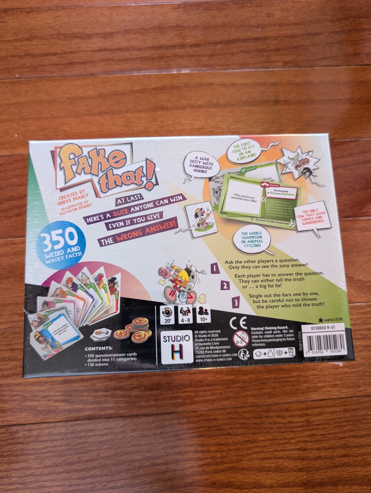 Fake That! Party Game Quiz Board Game 350 Cards 4+ Players Ages 10+
