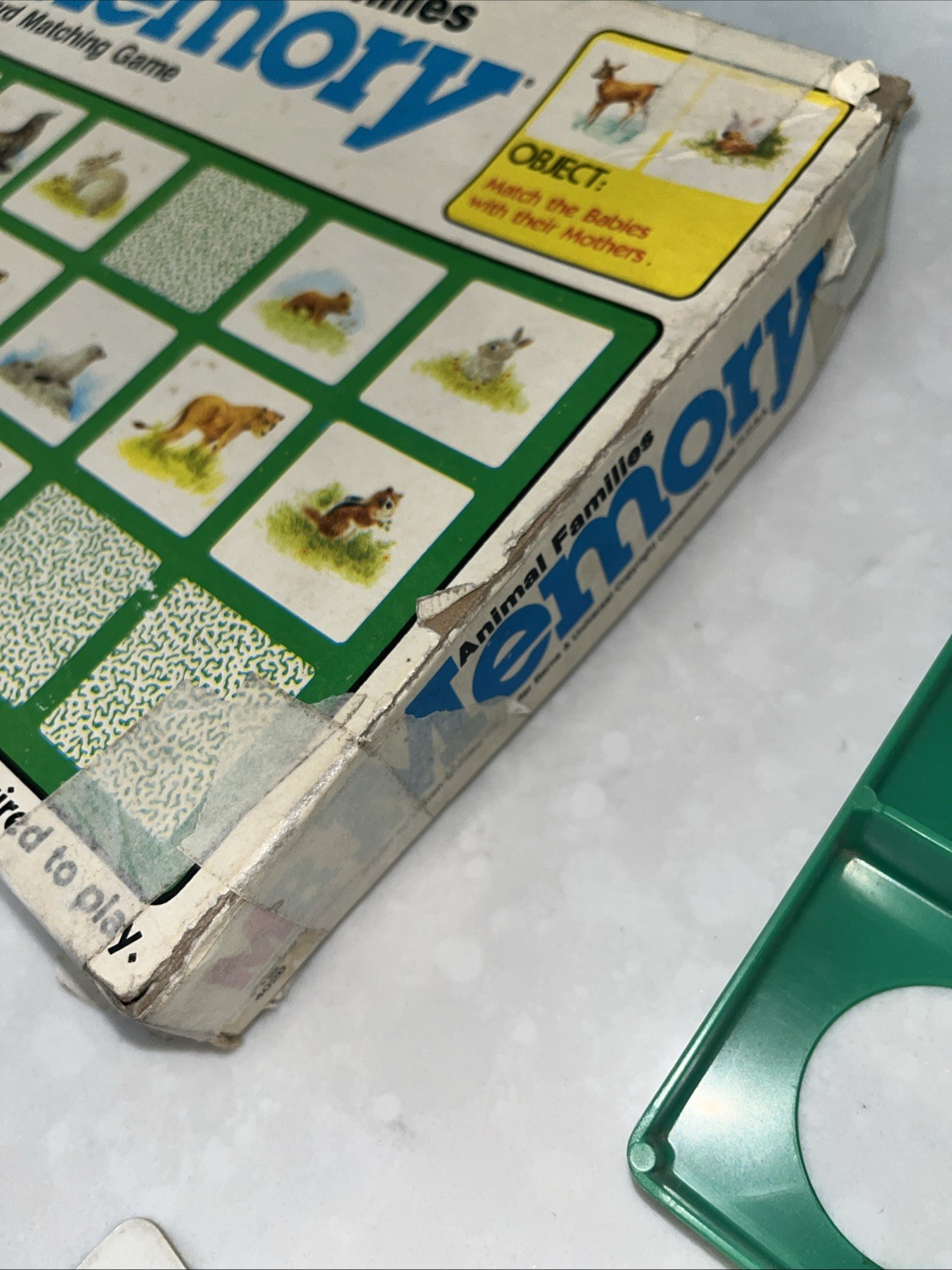 Milton Bradley Memory Animal Families Card Matching Game 1980