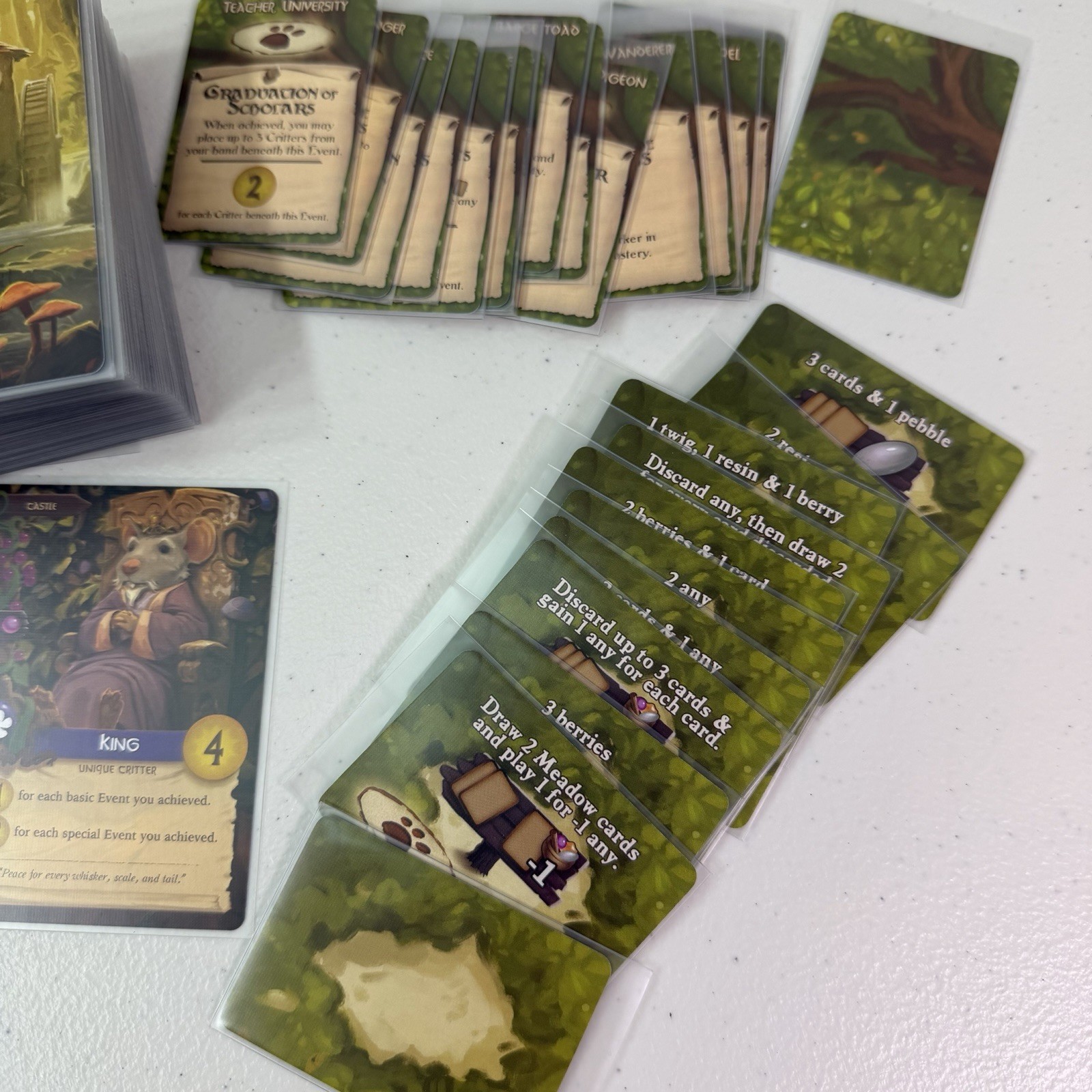 Everdell Board Game 2nd Edition Starling Games Unplayed Cards Sleeved COMPLETE