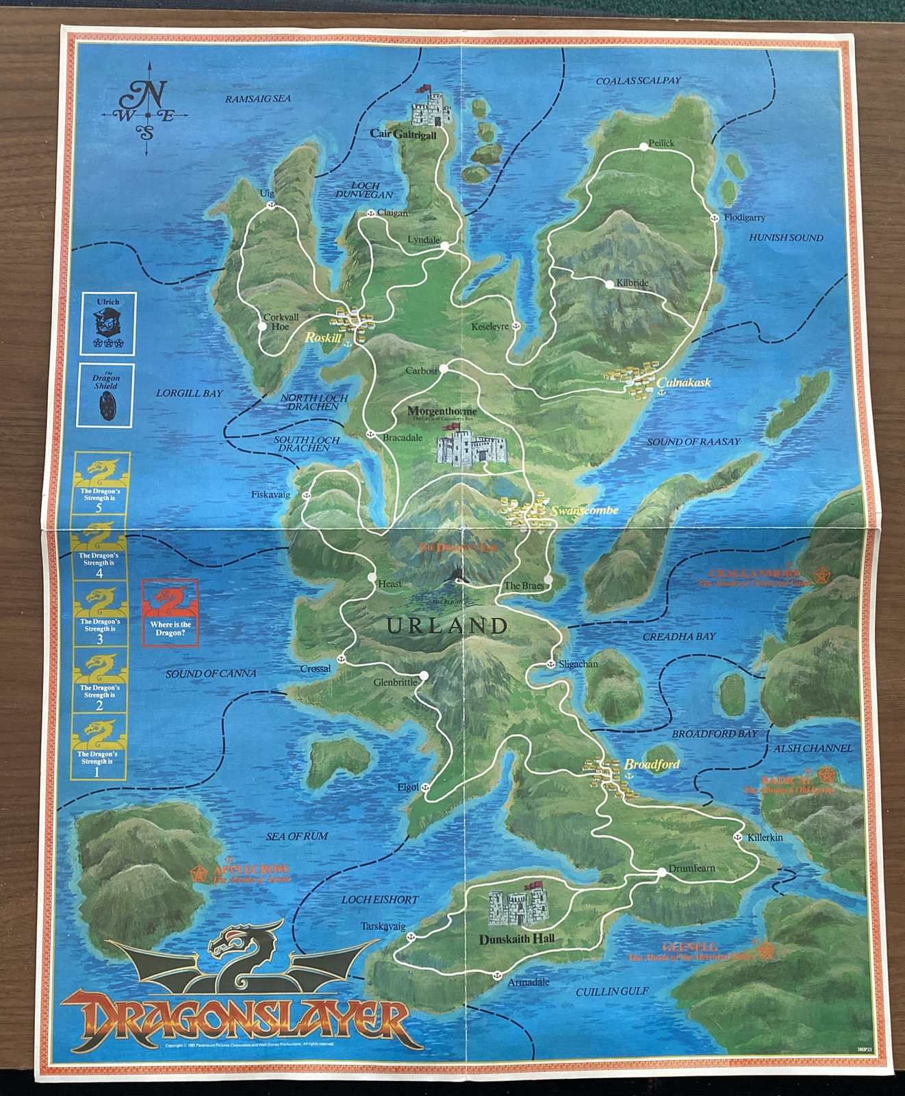 DRAGONSLAYER by SPI — 100% Complete Vintage Board Game with Punched Chips