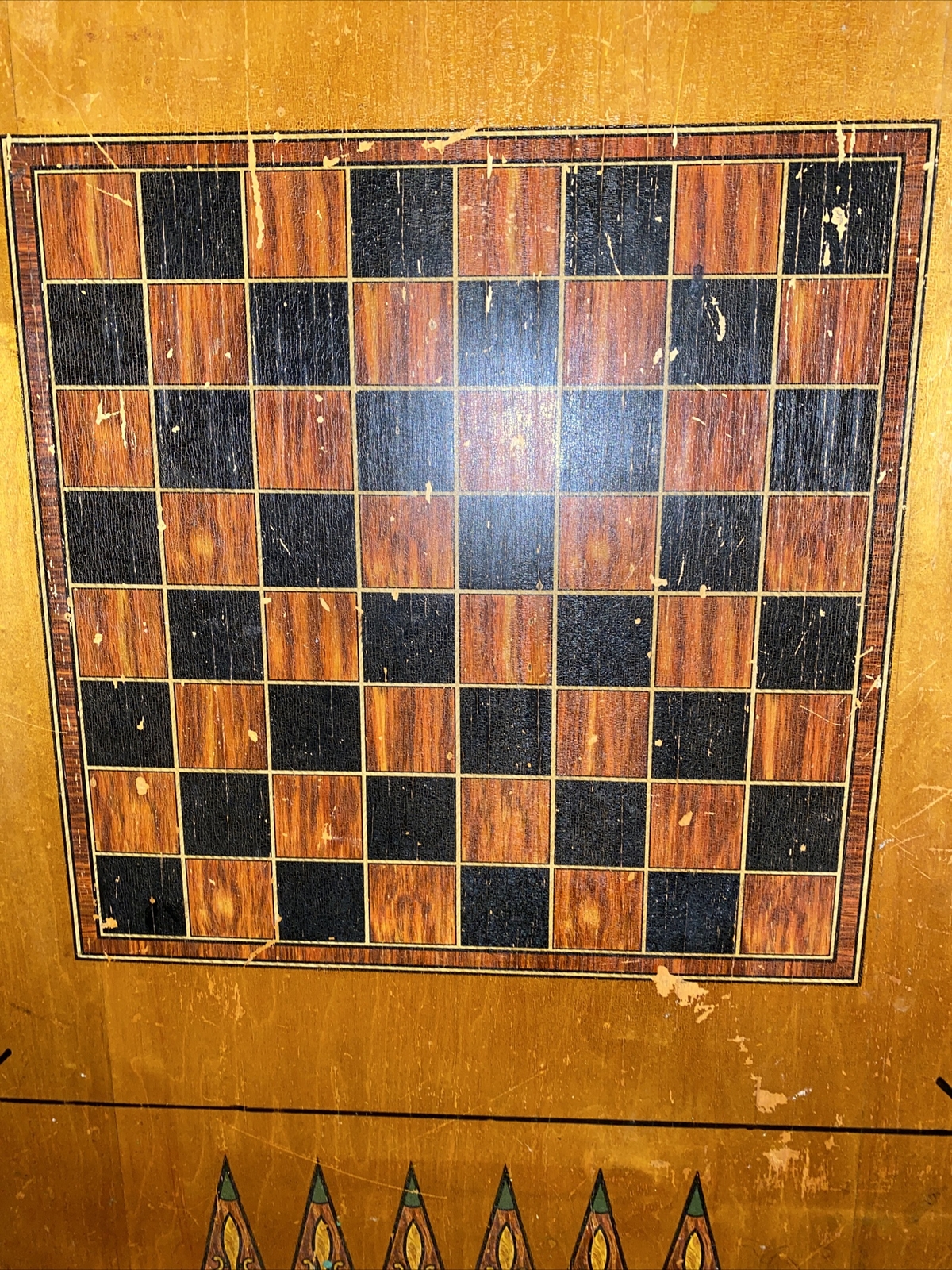 Antique 1913 Archarena Wood Game Board With game Pieces Great Wall Decor