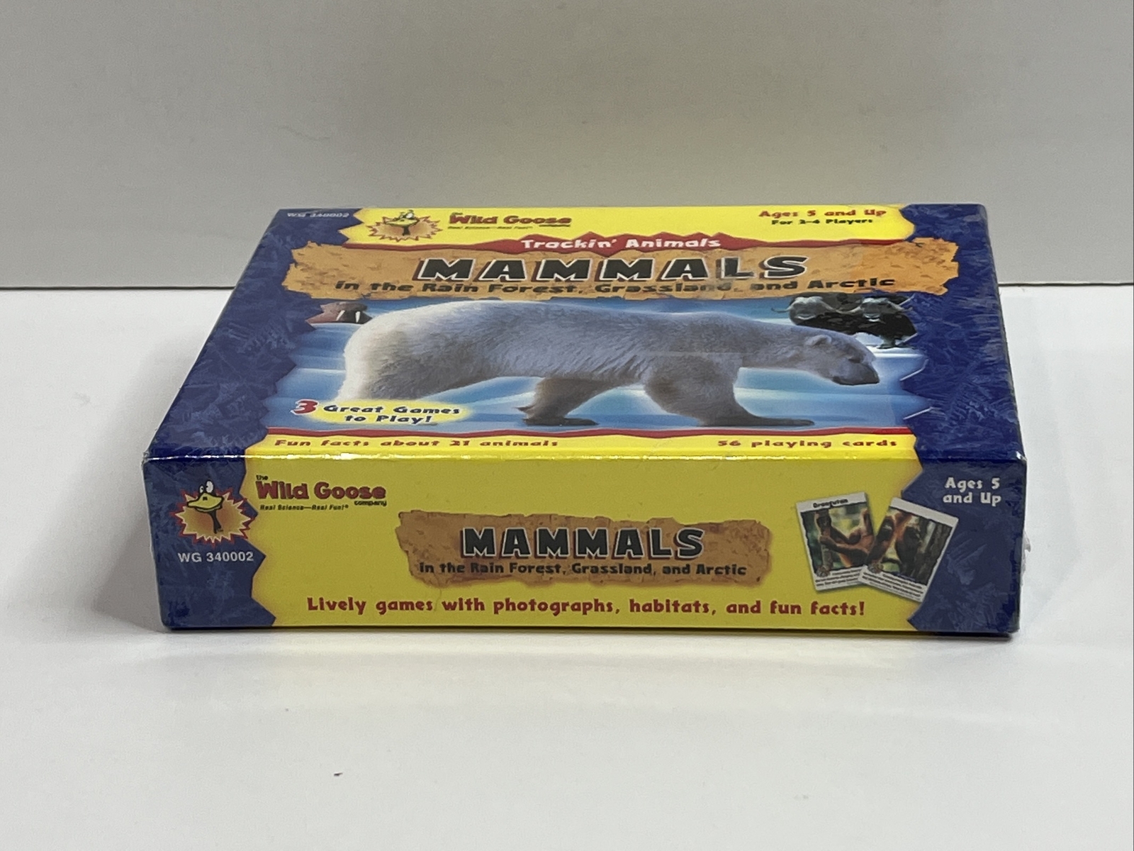 Trackin’ Animals Mammals Trivia Card Game Wild Goose Ages 5 and Up 2-4 Players