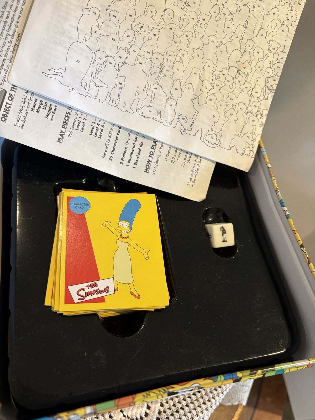 The Simpsons Trivia Game Tin Box with Character Cards Movie & TV Theme.Collector