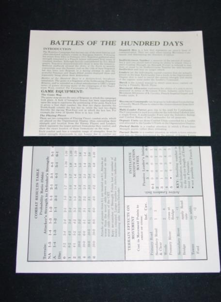 Operational Studies OSG: Battles of the Hundred Days Folio – Waterloo Game (UNP)
