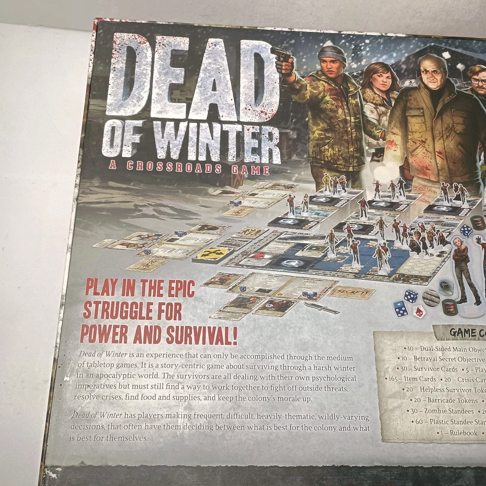DEAD OF WINTER Plaid Hat Games 2014 100% Complete Near MINT Zombie Horror Board