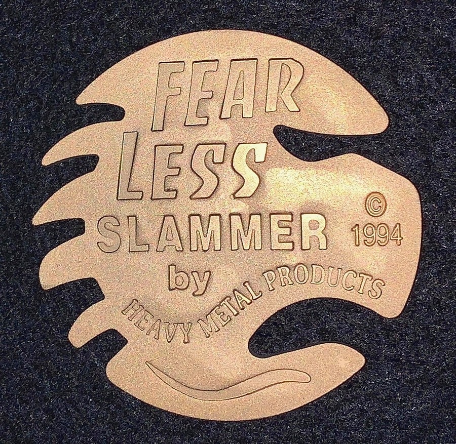 FEARNOT BRASS FEARLESS POG SLAMMER*1994 VINTAGE*Limited Edition*Never Used~L@@K!