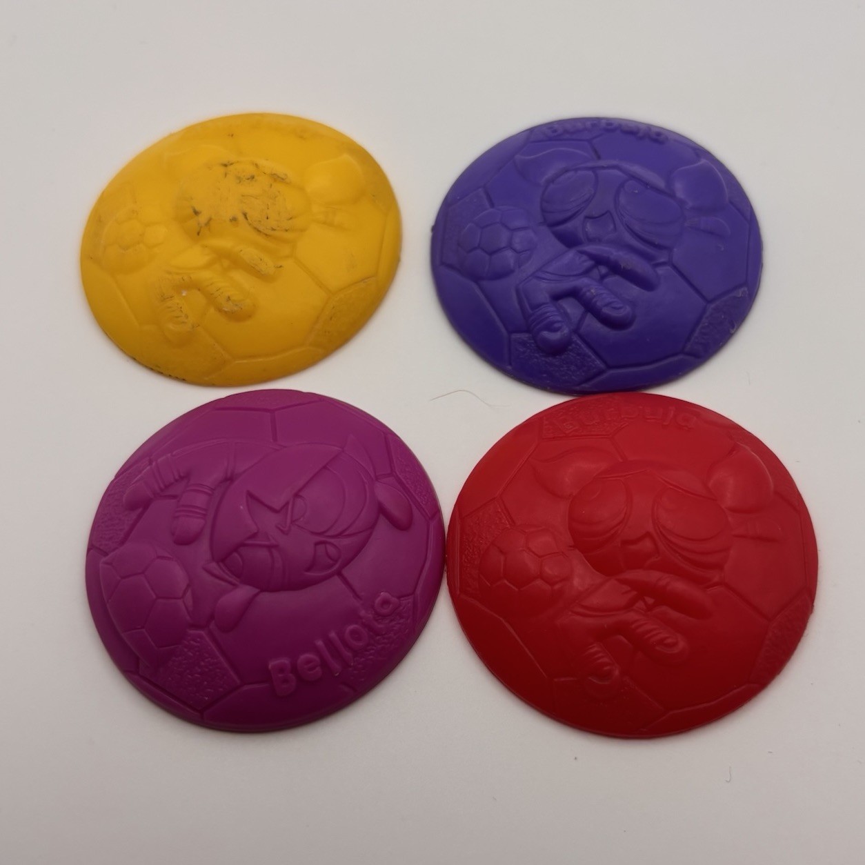 4 Sabritas Pambolazos POG Coin Mexico Rare Tazo Powerpuff Girls Cartoon Network