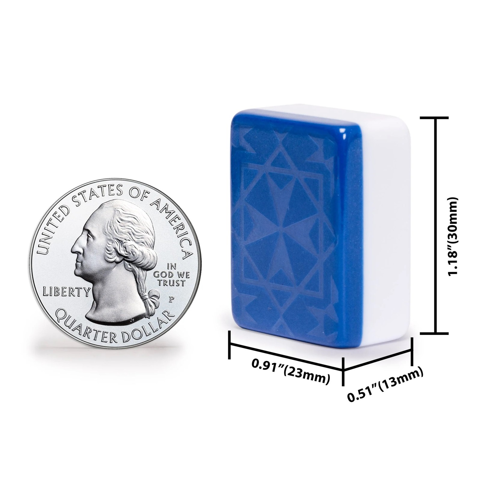 American Mahjong ”Santorini Blue” 166-Tile Soft Travel Case FX-AM004-A New